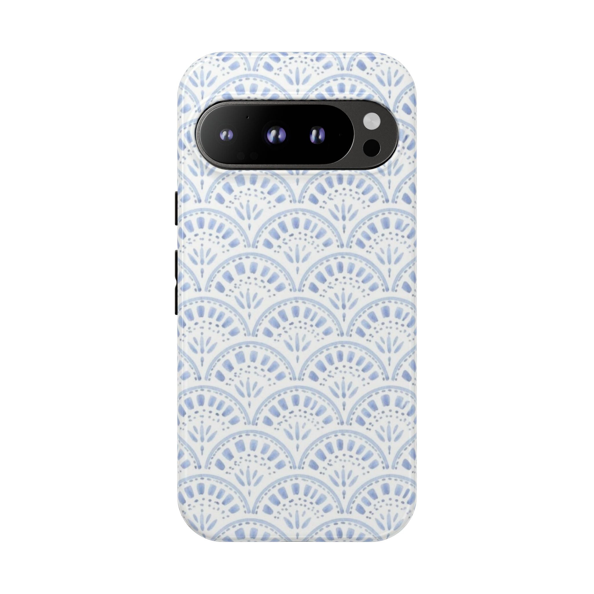 Blue Scallop Pattern Tough Phone Case
