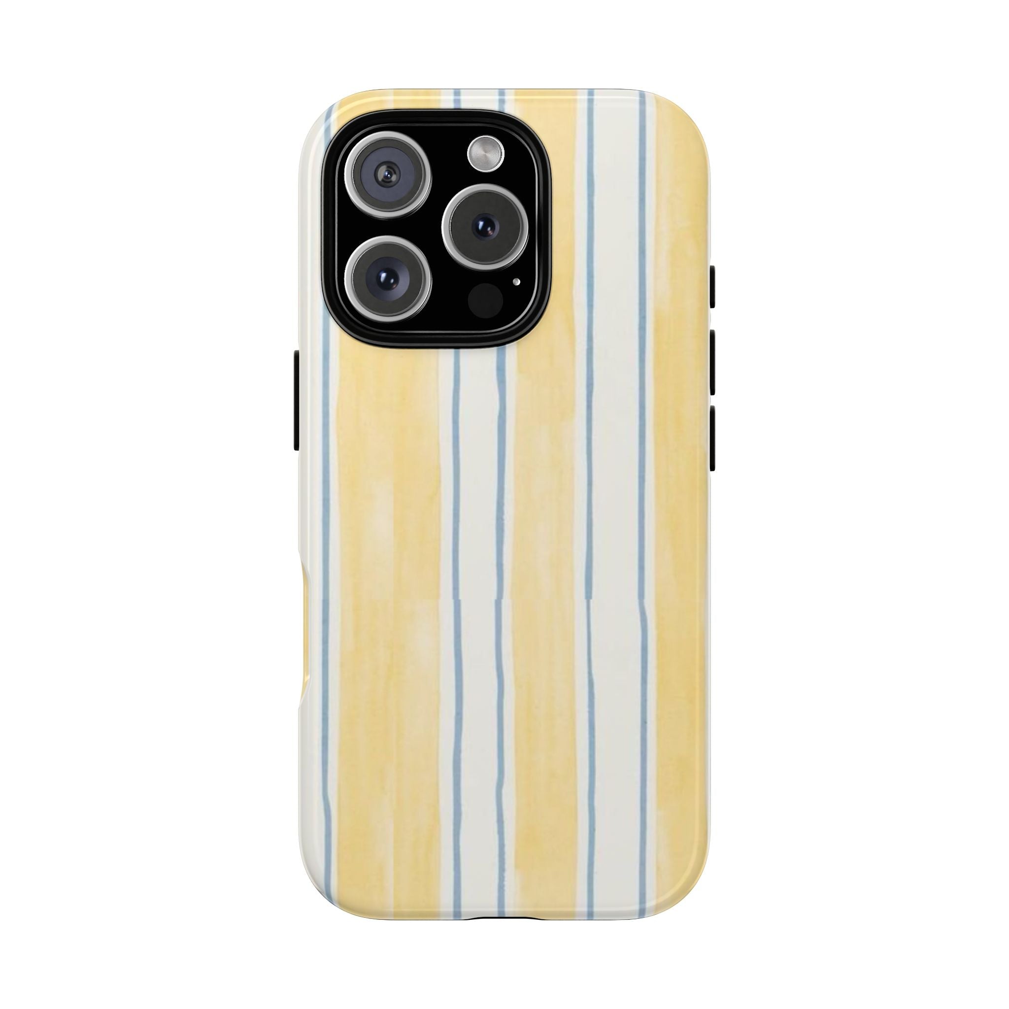 Yellow & Blue Stripes Tough Phone Case