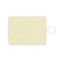Yellow Stripes Leather Card Holder