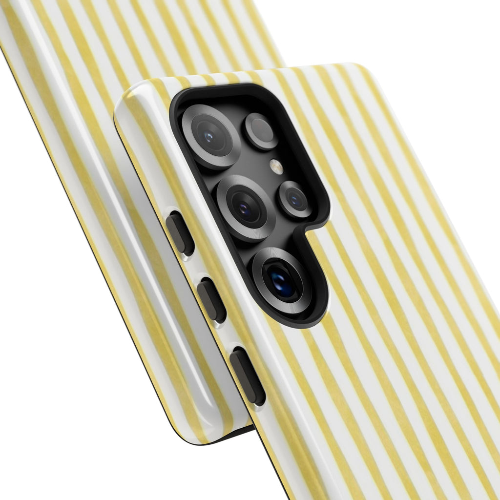 Yellow Stripes Tough Phone Case