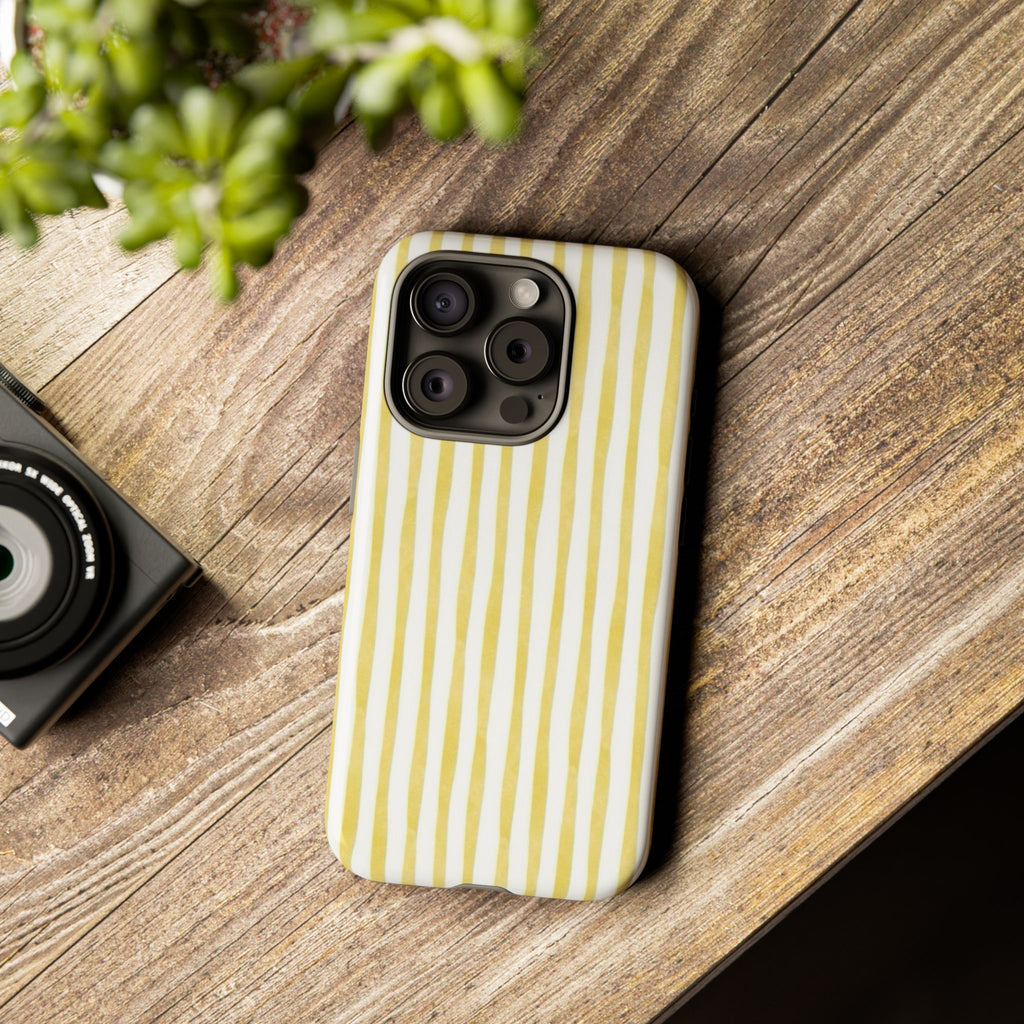 Yellow Stripes Tough Phone Case