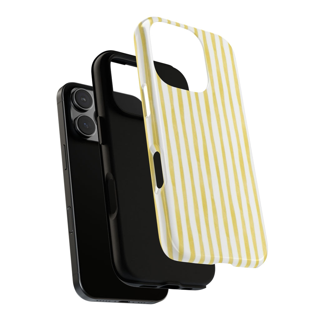 Yellow Stripes Tough Phone Case