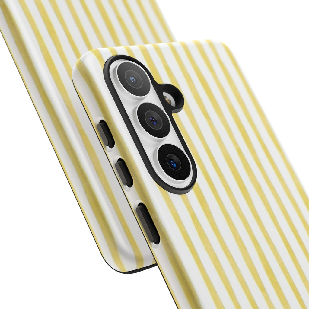 Yellow Stripes Tough Phone Case