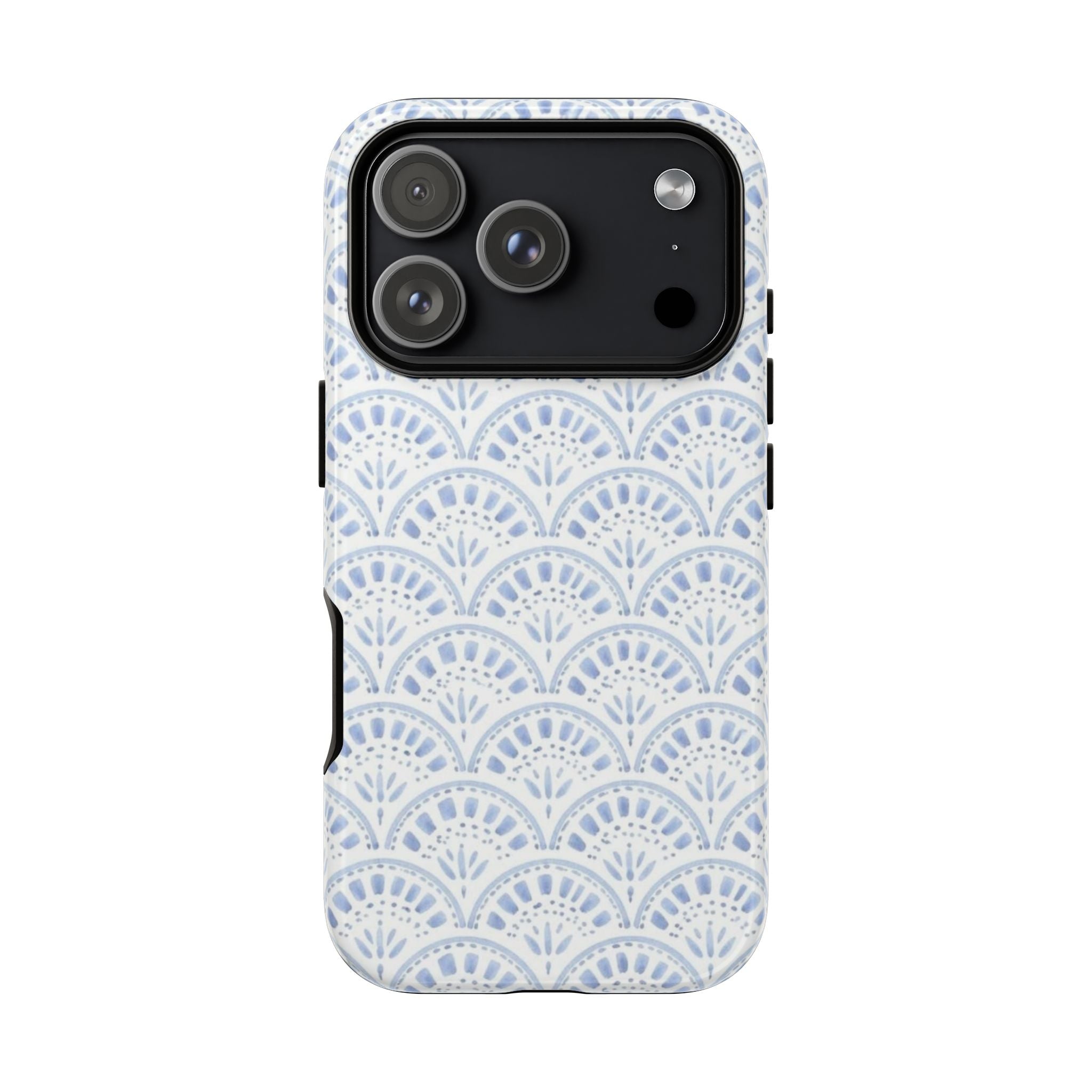 Blue Scallop Pattern Tough Phone Case