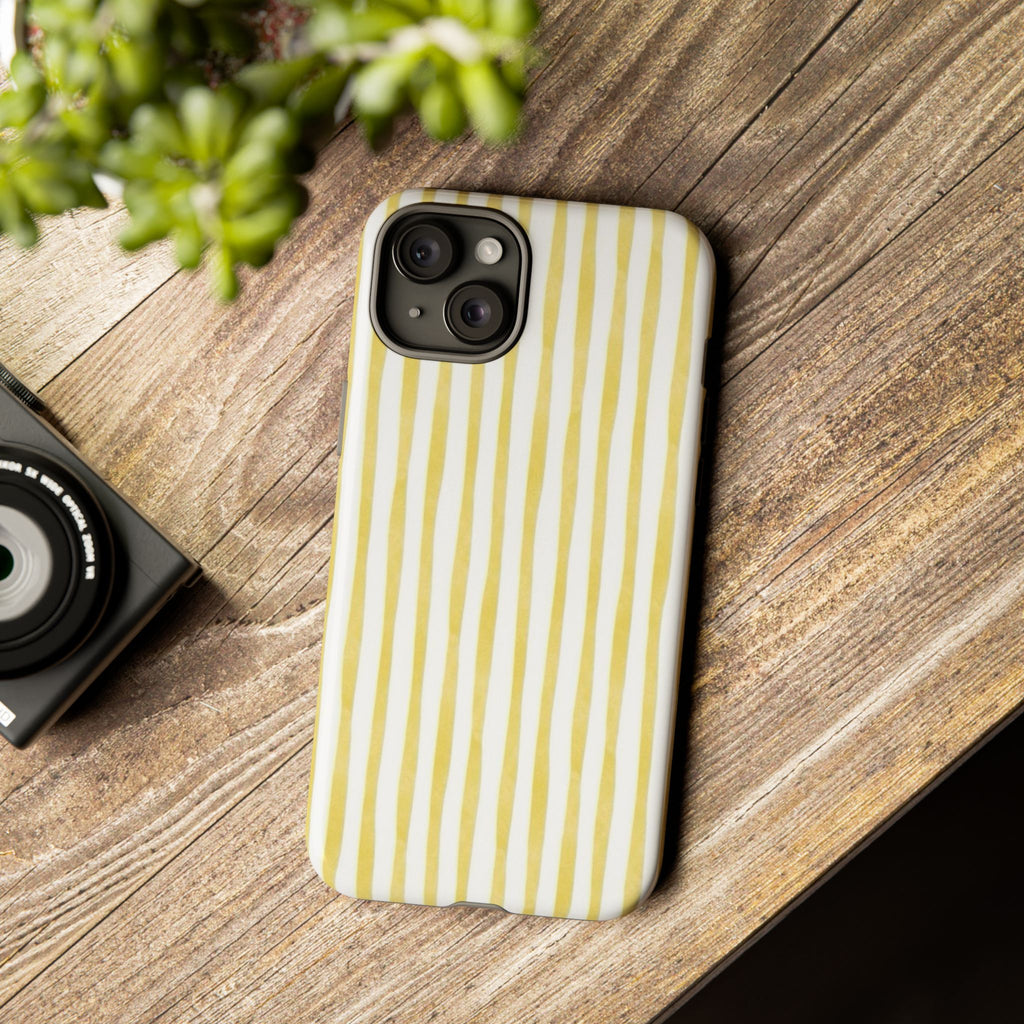 Yellow Stripes Tough Phone Case