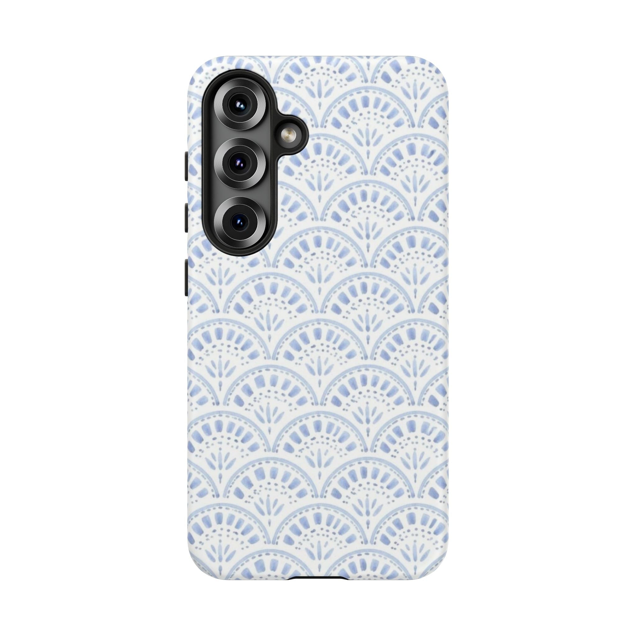 Blue Scallop Pattern Tough Phone Case
