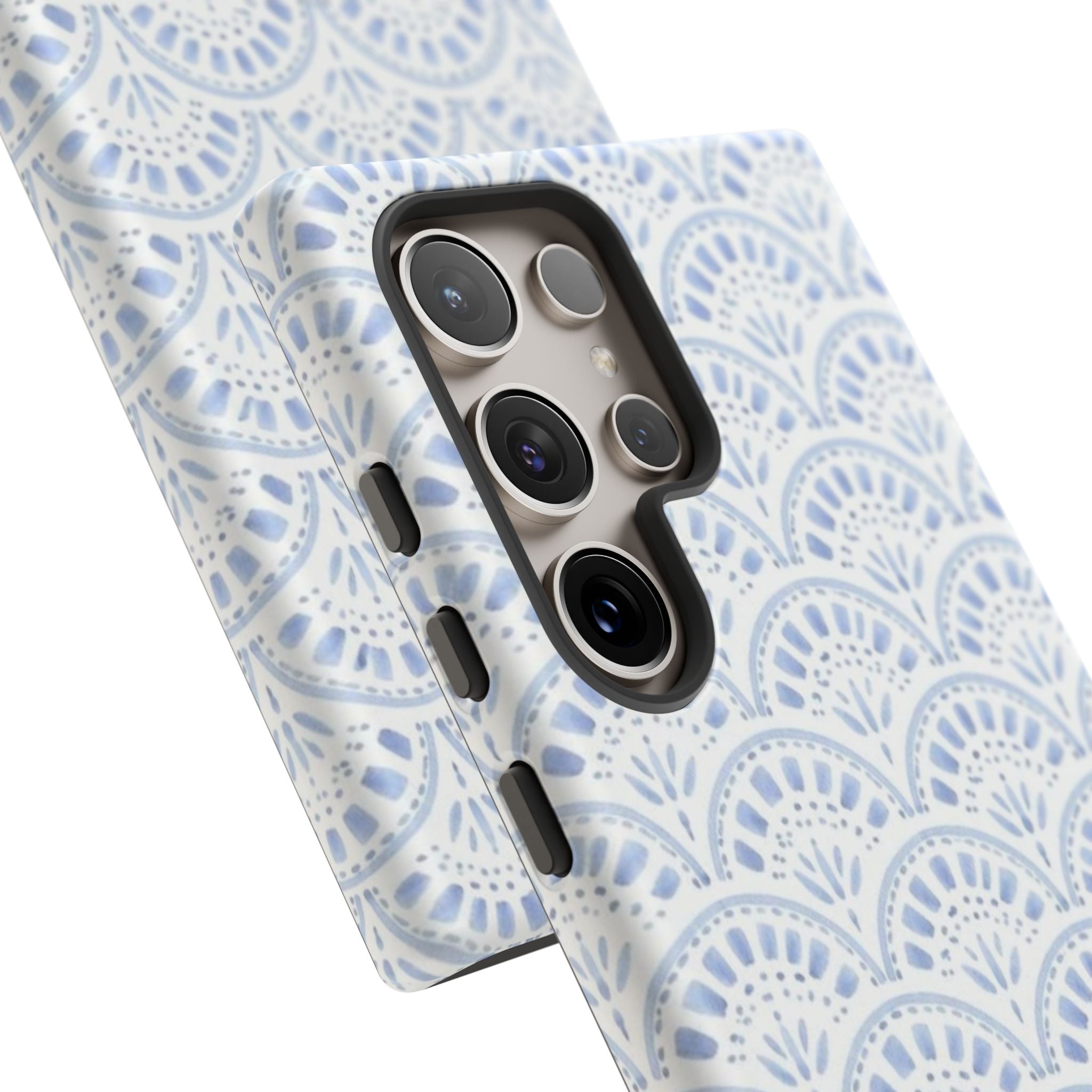 Blue Scallop Pattern Tough Phone Case