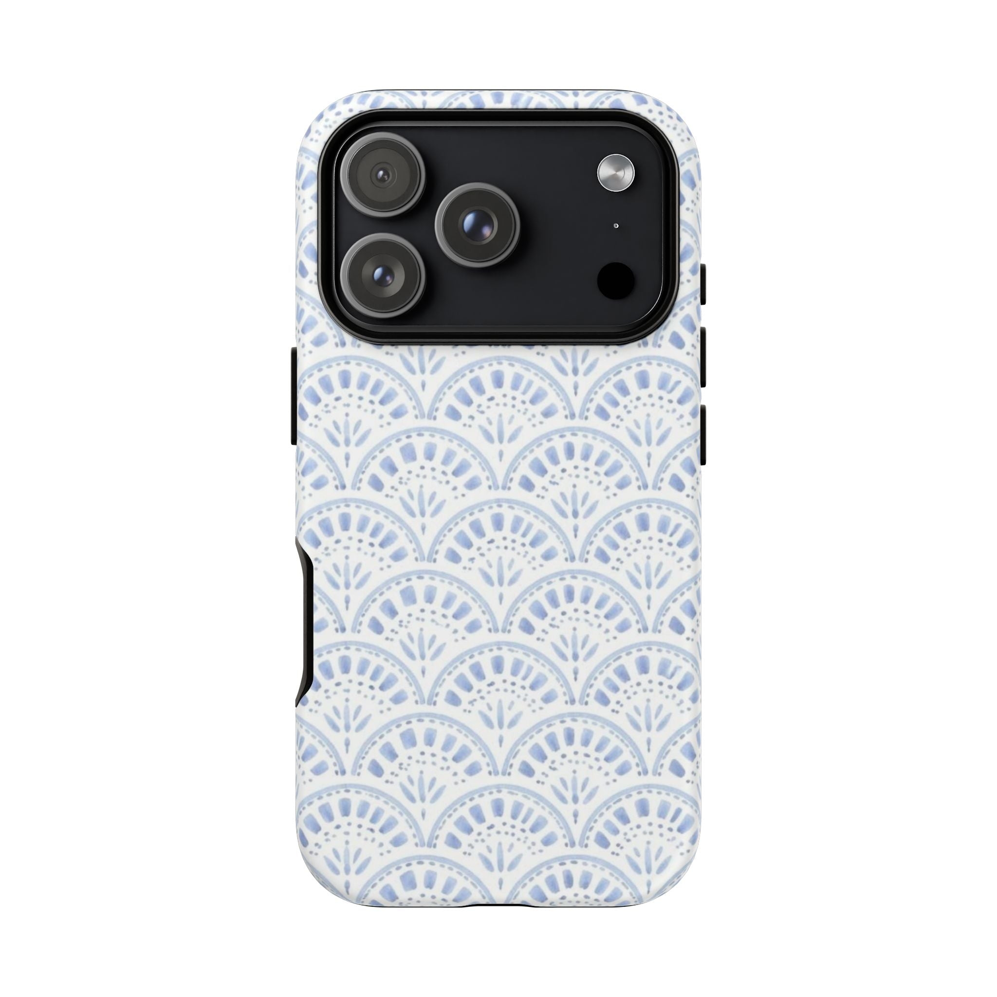 Blue Scallop Pattern Tough Phone Case