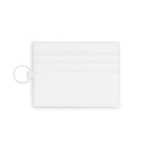 Blue Scallop Pattern Leather Card Holder