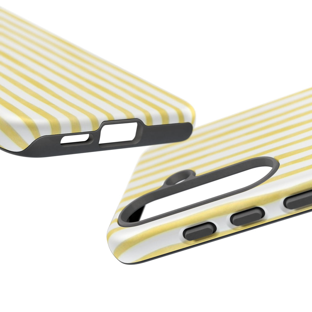 Yellow Stripes Tough Phone Case