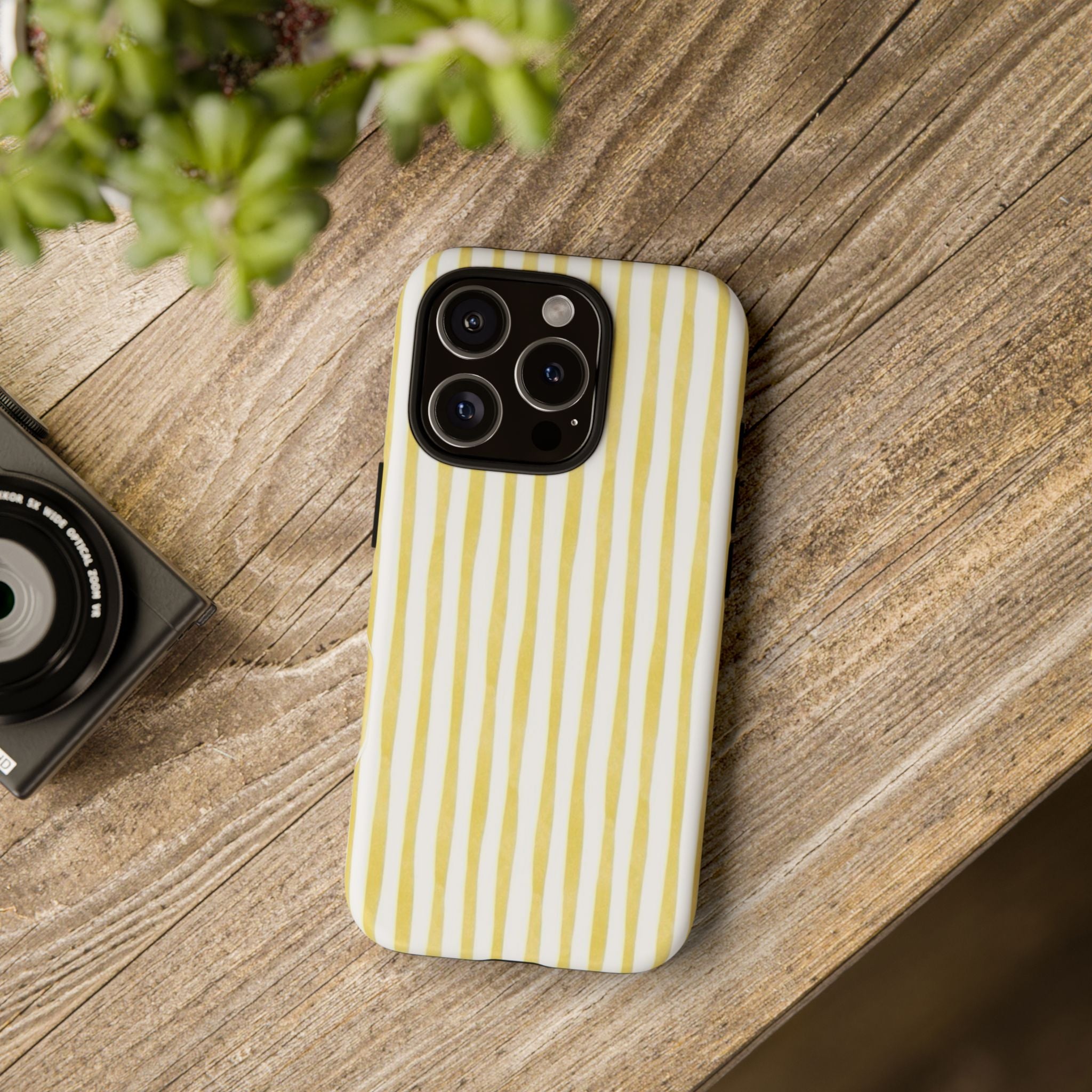 Yellow Stripes Tough Phone Case