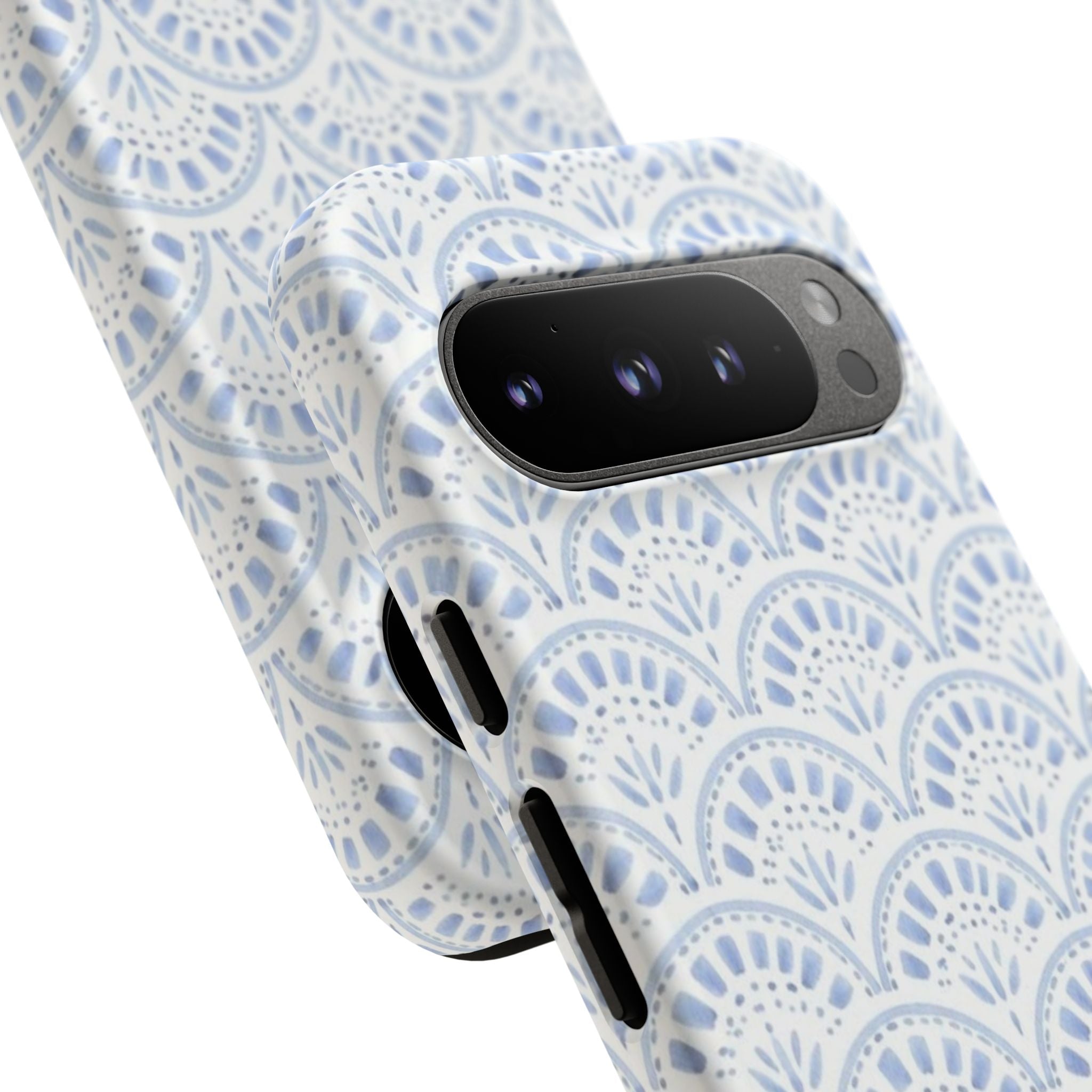 Blue Scallop Pattern Tough Phone Case