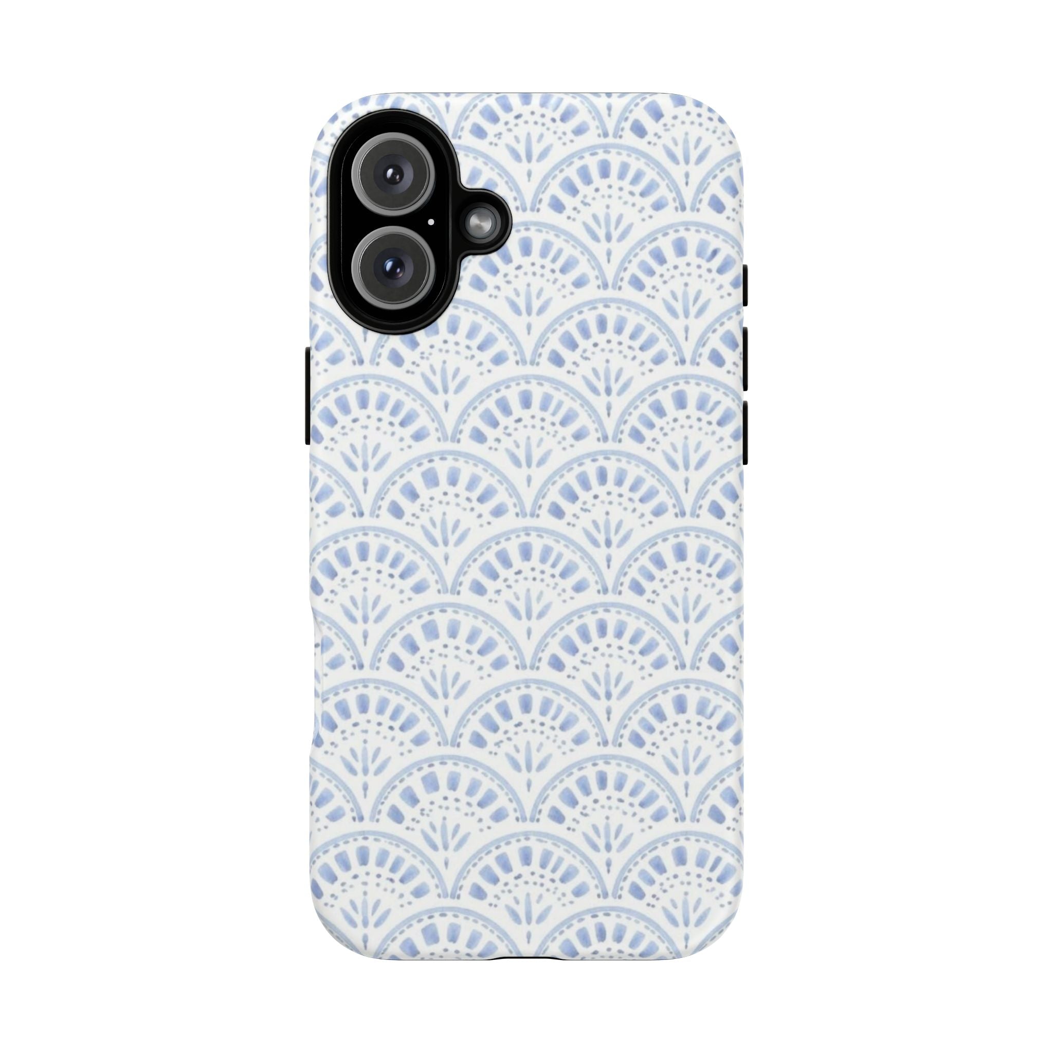 Blue Scallop Pattern Tough Phone Case