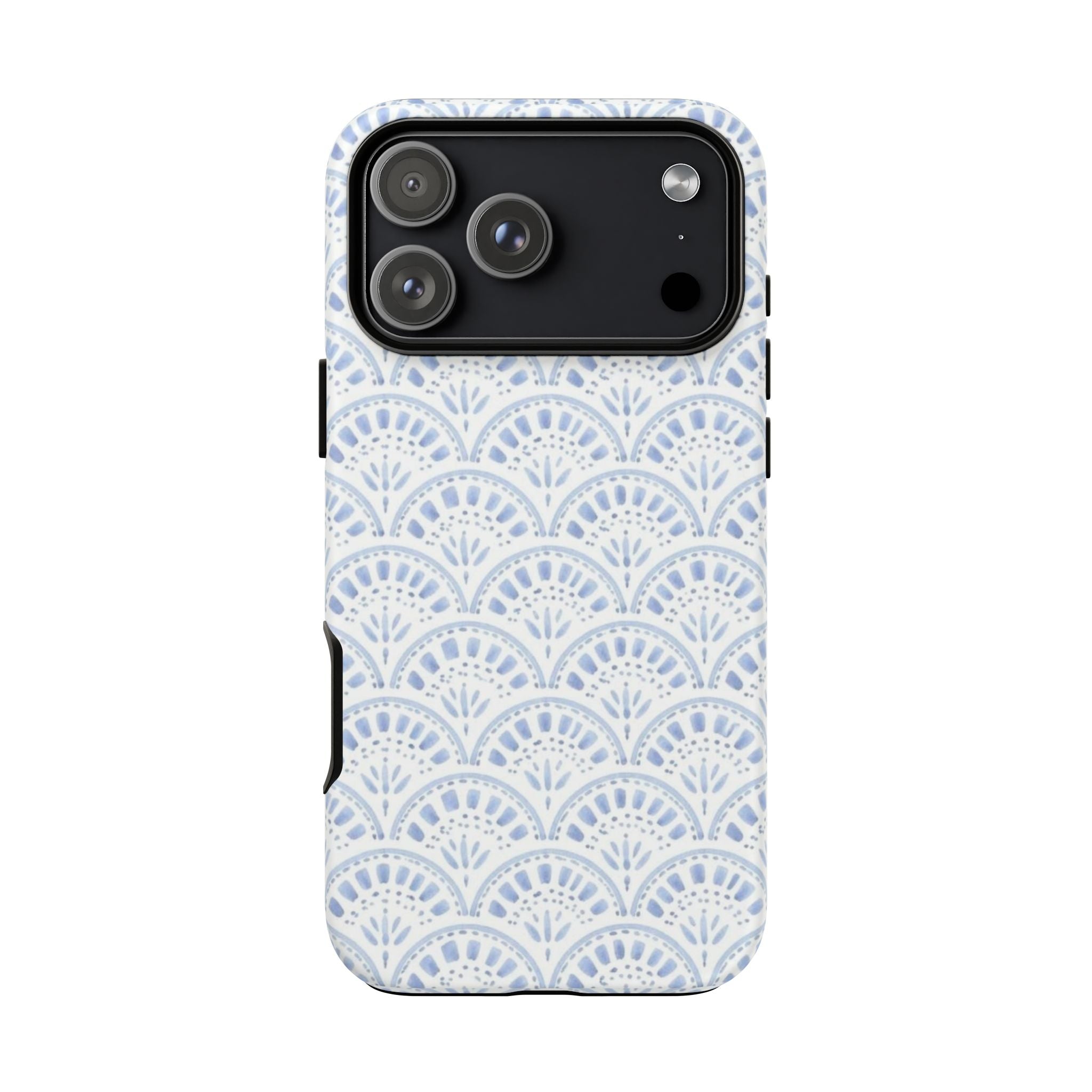 Blue Scallop Pattern Tough Phone Case