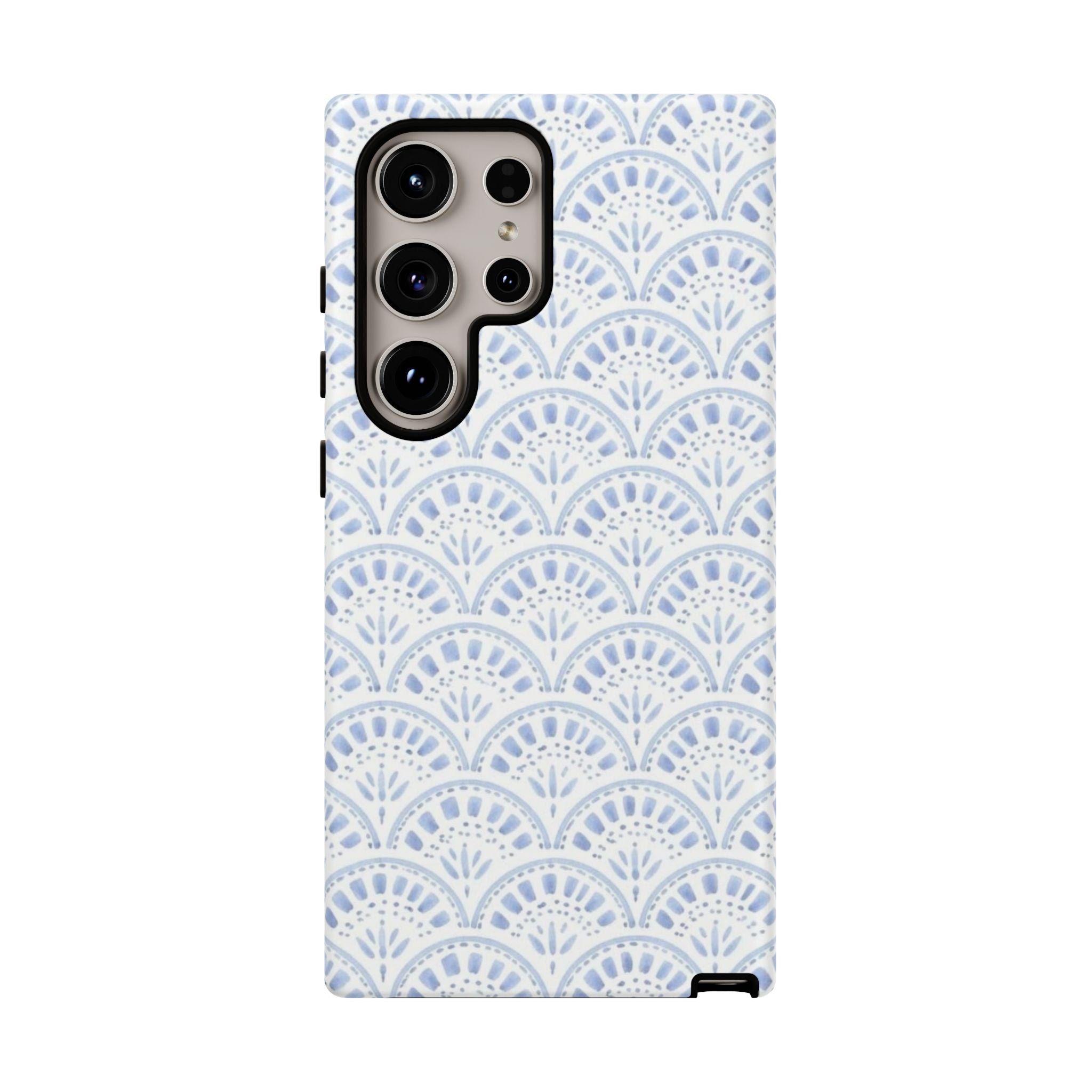 Blue Scallop Pattern Tough Phone Case