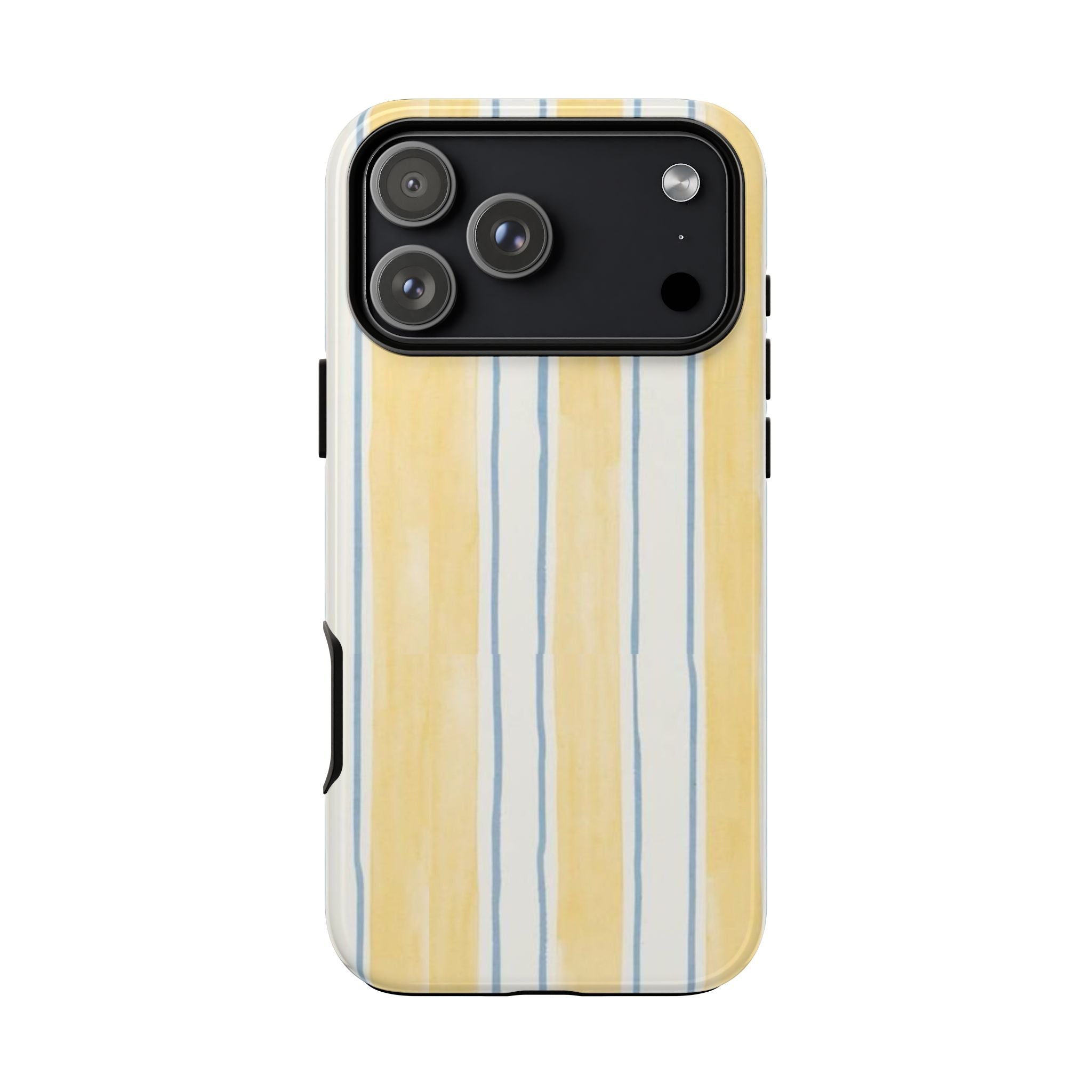 Yellow & Blue Stripes Tough Phone Case
