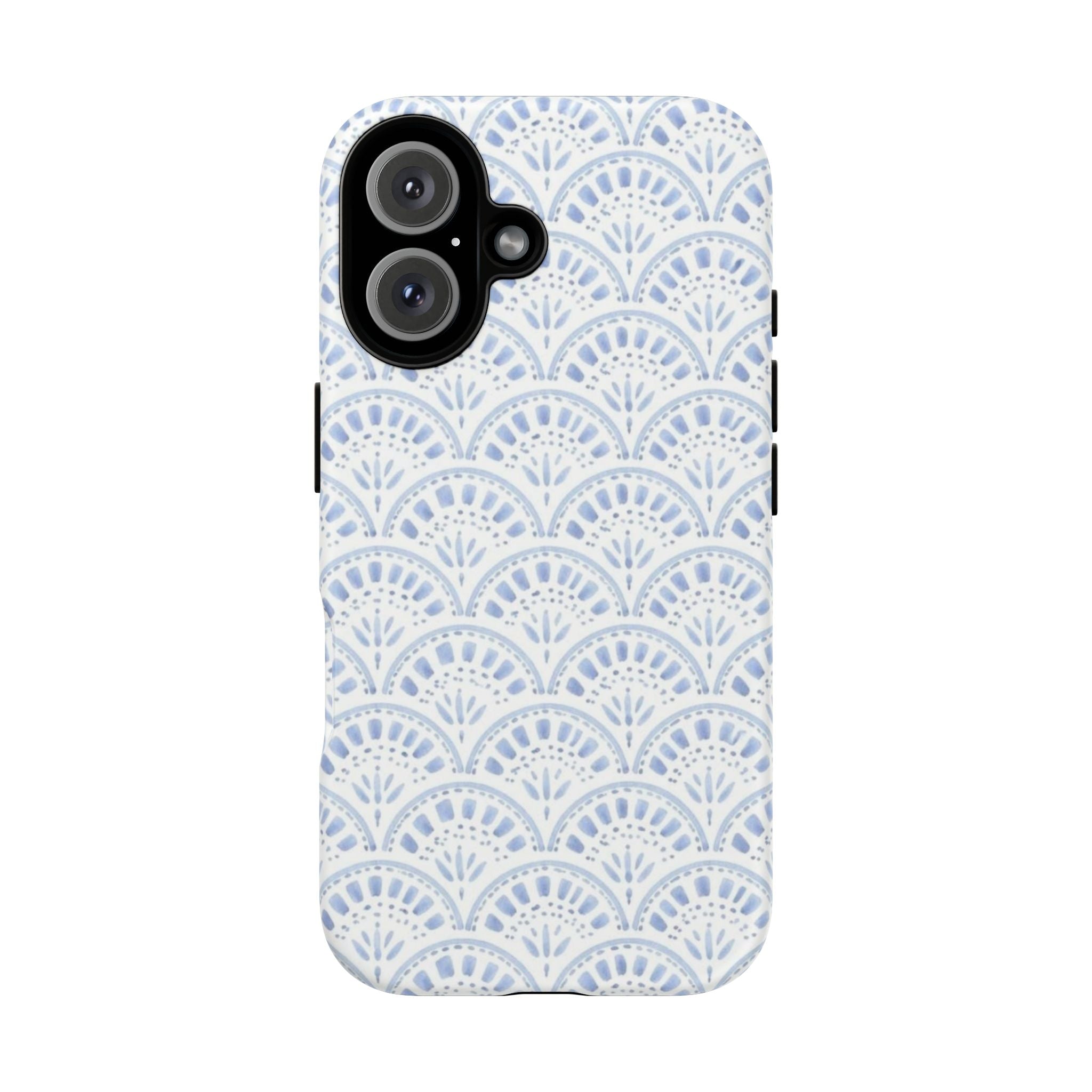 Blue Scallop Pattern Tough Phone Case