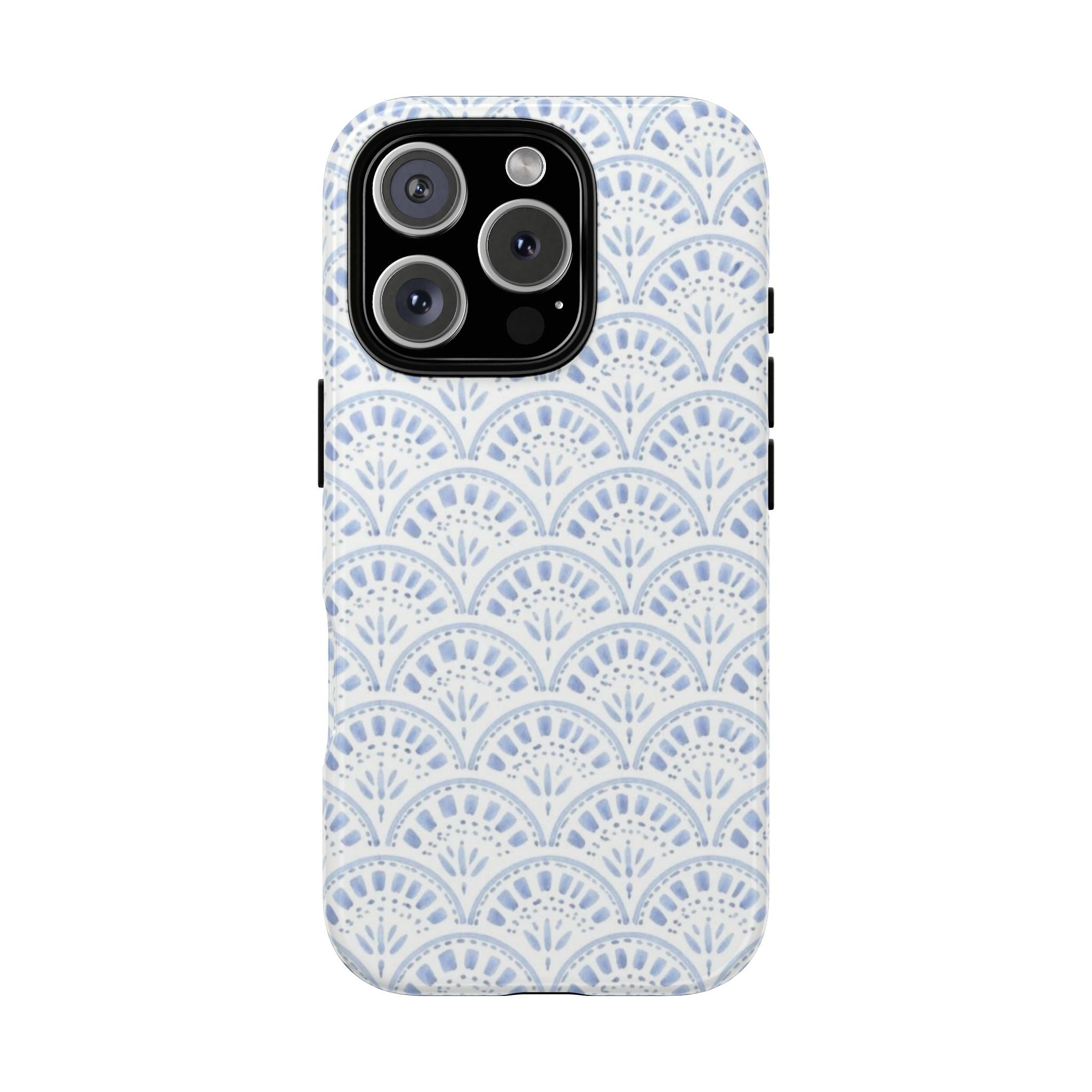 Blue Scallop Pattern Tough Phone Case