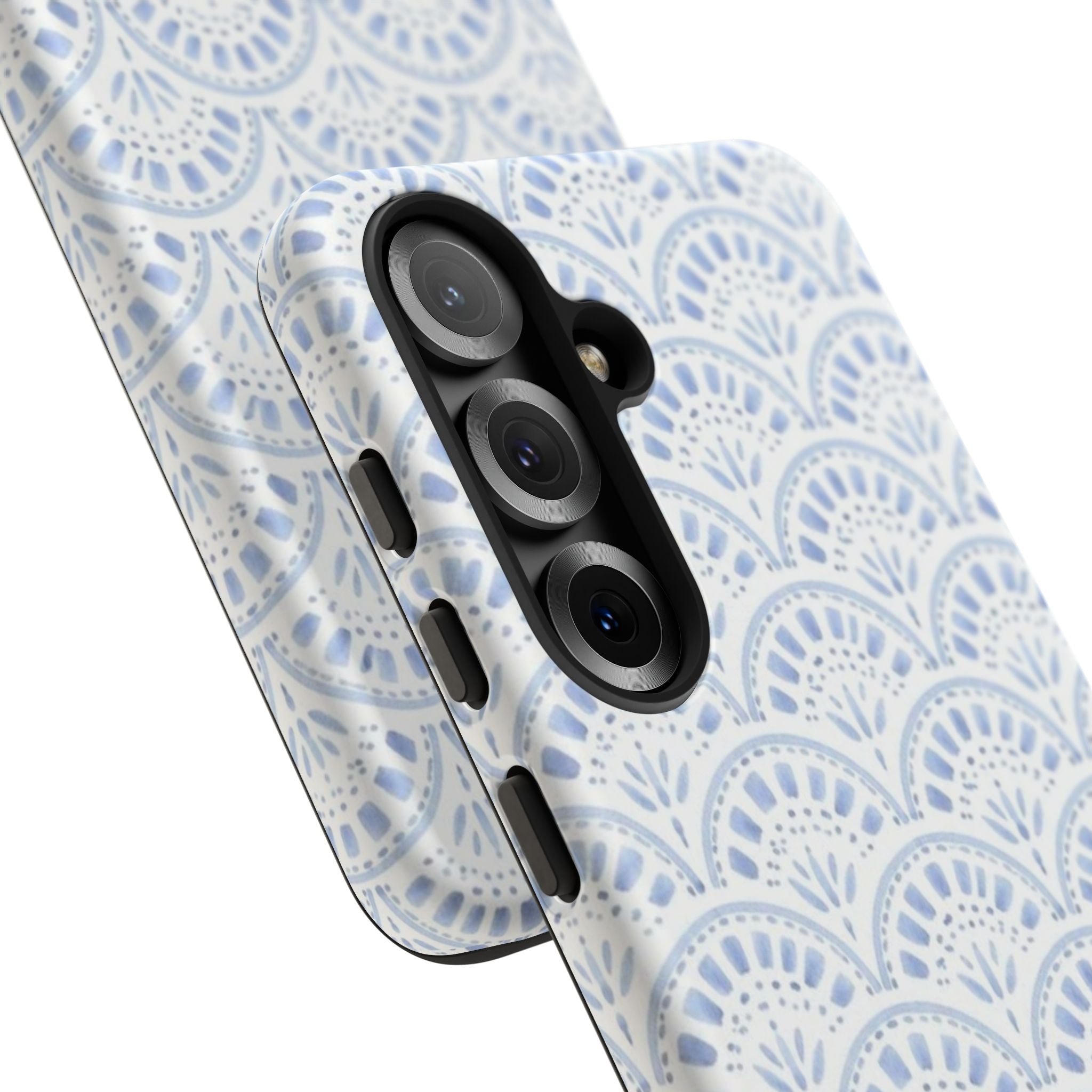 Blue Scallop Pattern Tough Phone Case