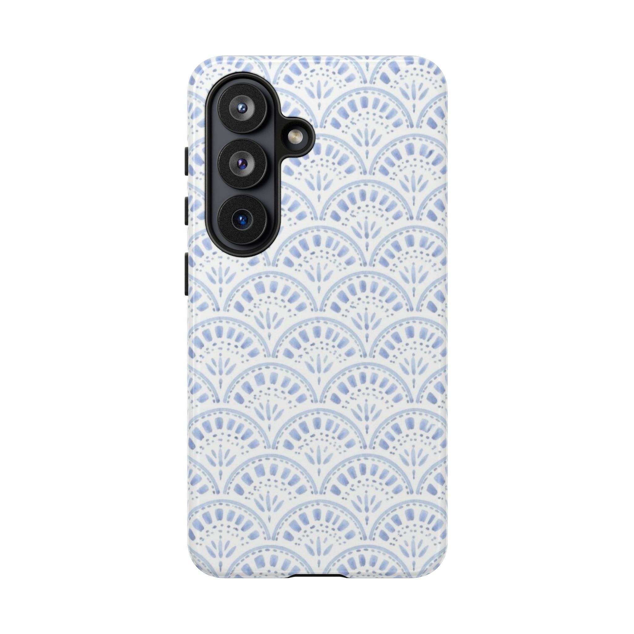 Blue Scallop Pattern Tough Phone Case