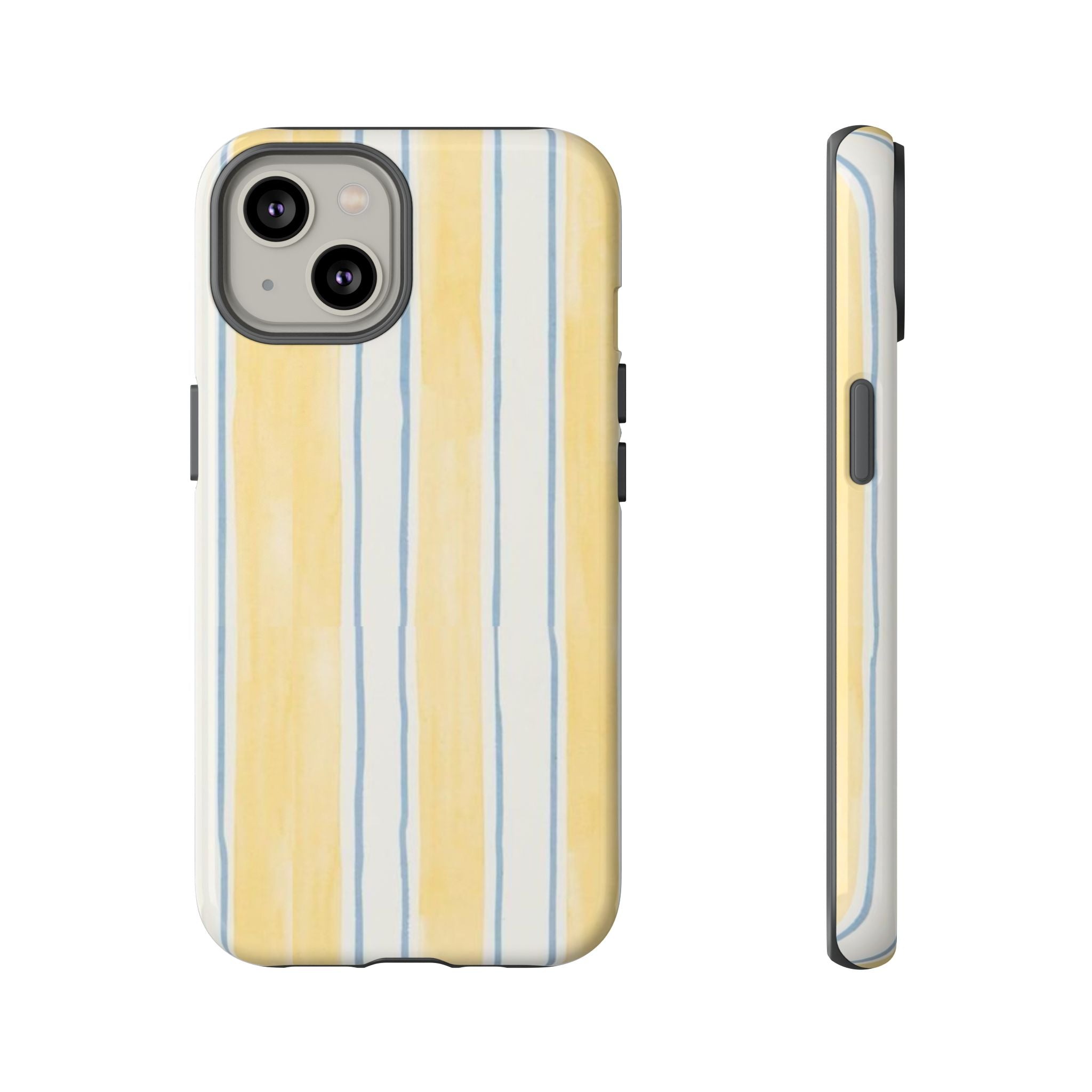 Yellow & Blue Stripes Tough Phone Case
