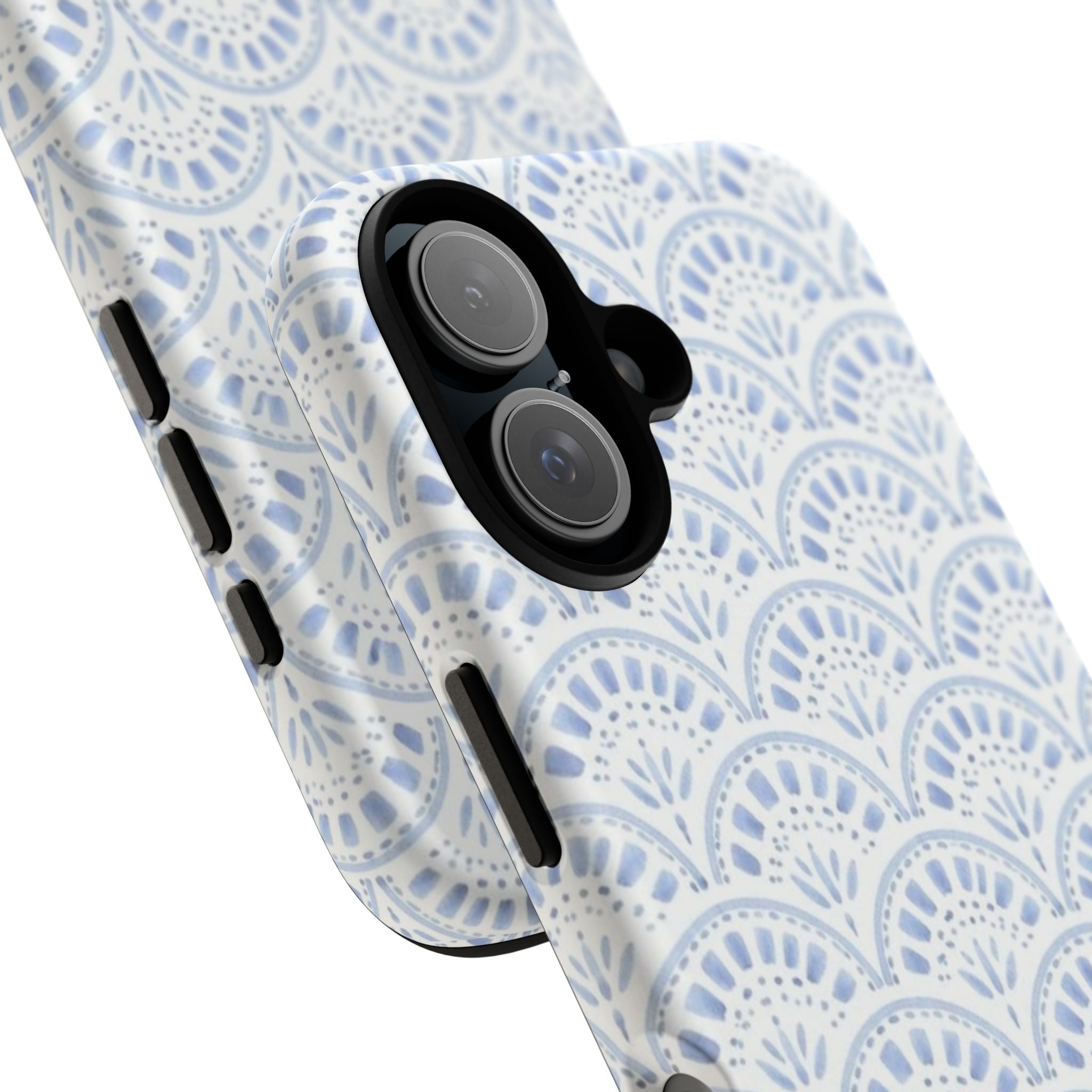 Blue Scallop Pattern Tough Phone Case