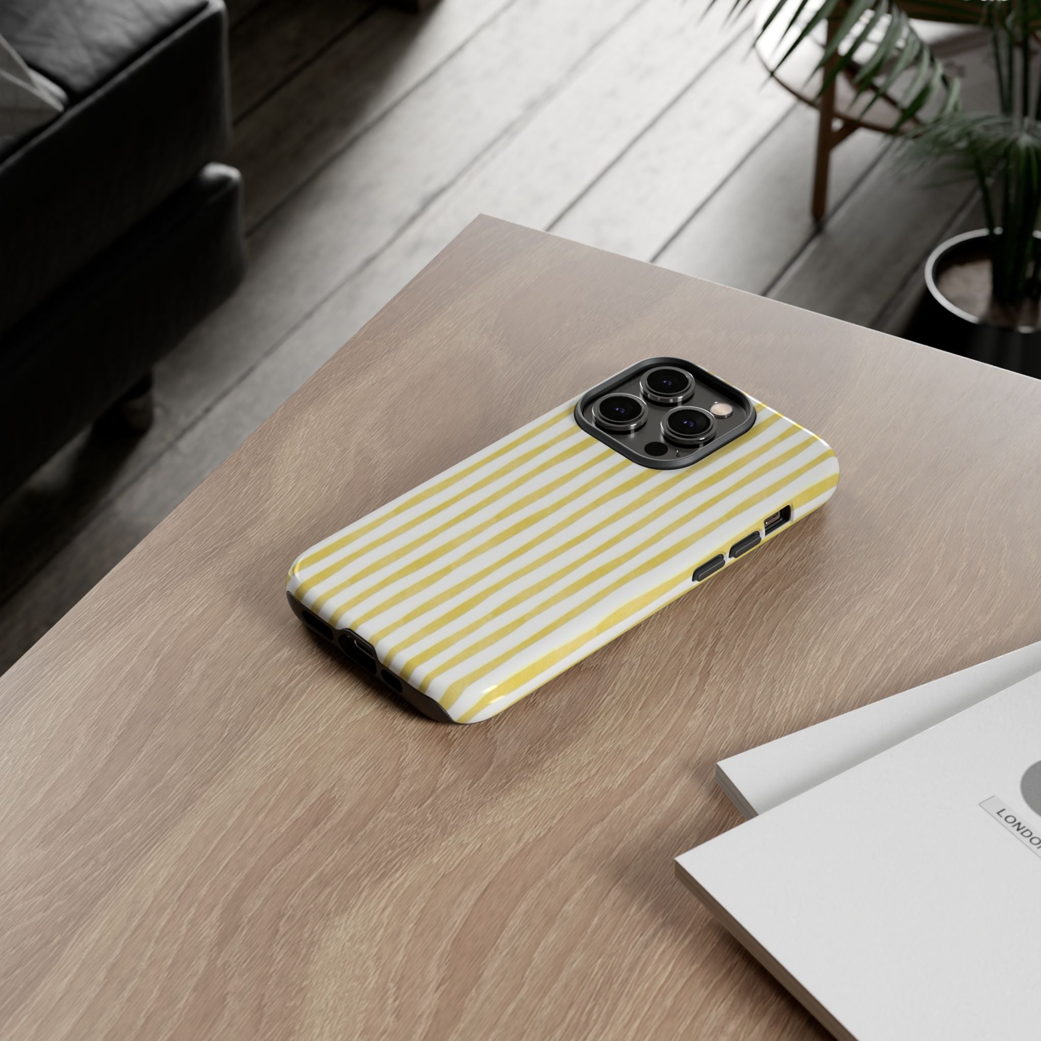 Yellow Stripes Tough Phone Case
