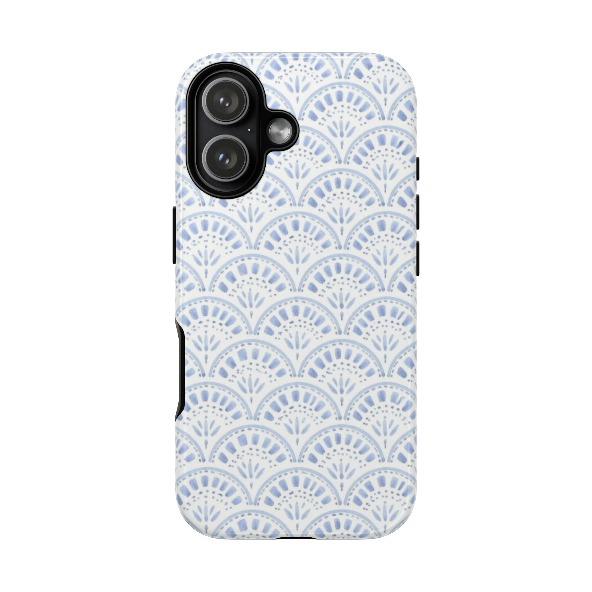 Blue Scallop Pattern Tough Phone Case
