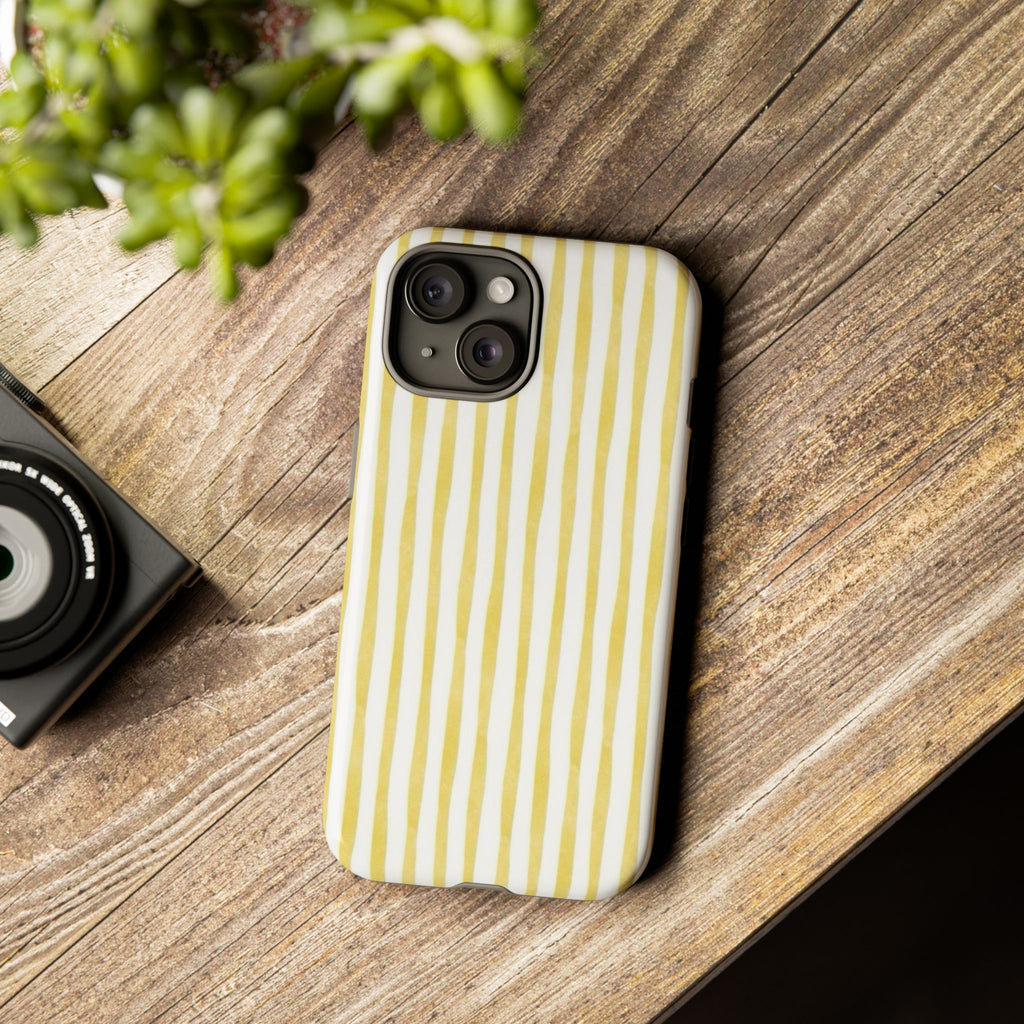 Yellow Stripes Tough Phone Case