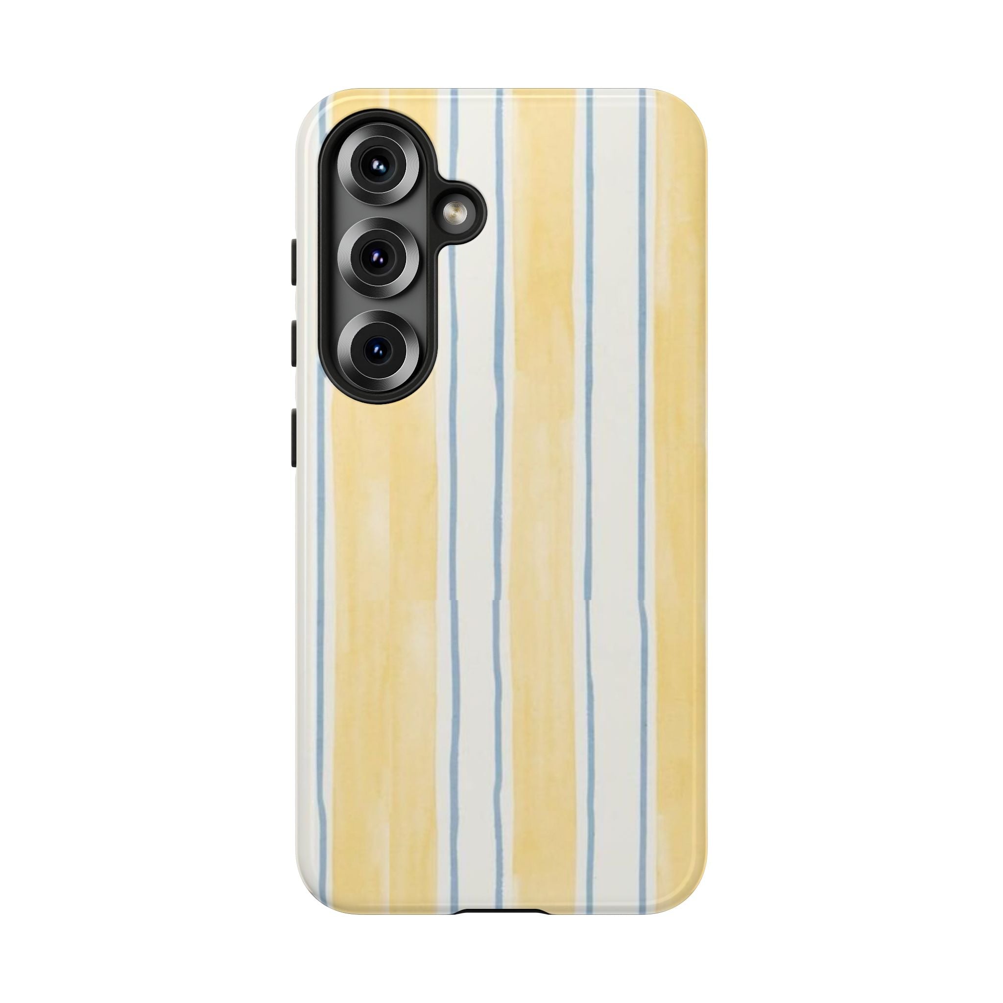 Yellow & Blue Stripes Tough Phone Case