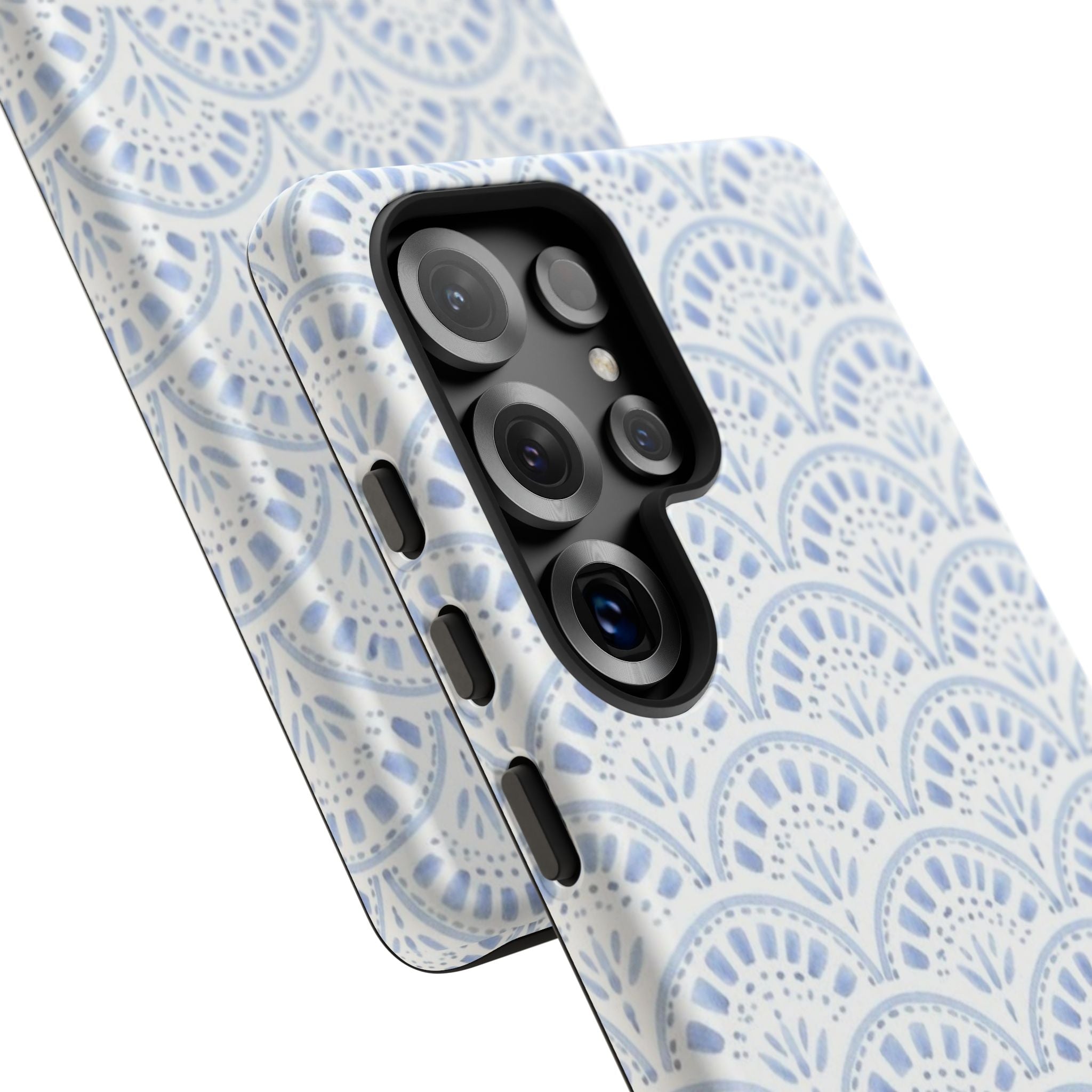 Blue Scallop Pattern Tough Phone Case
