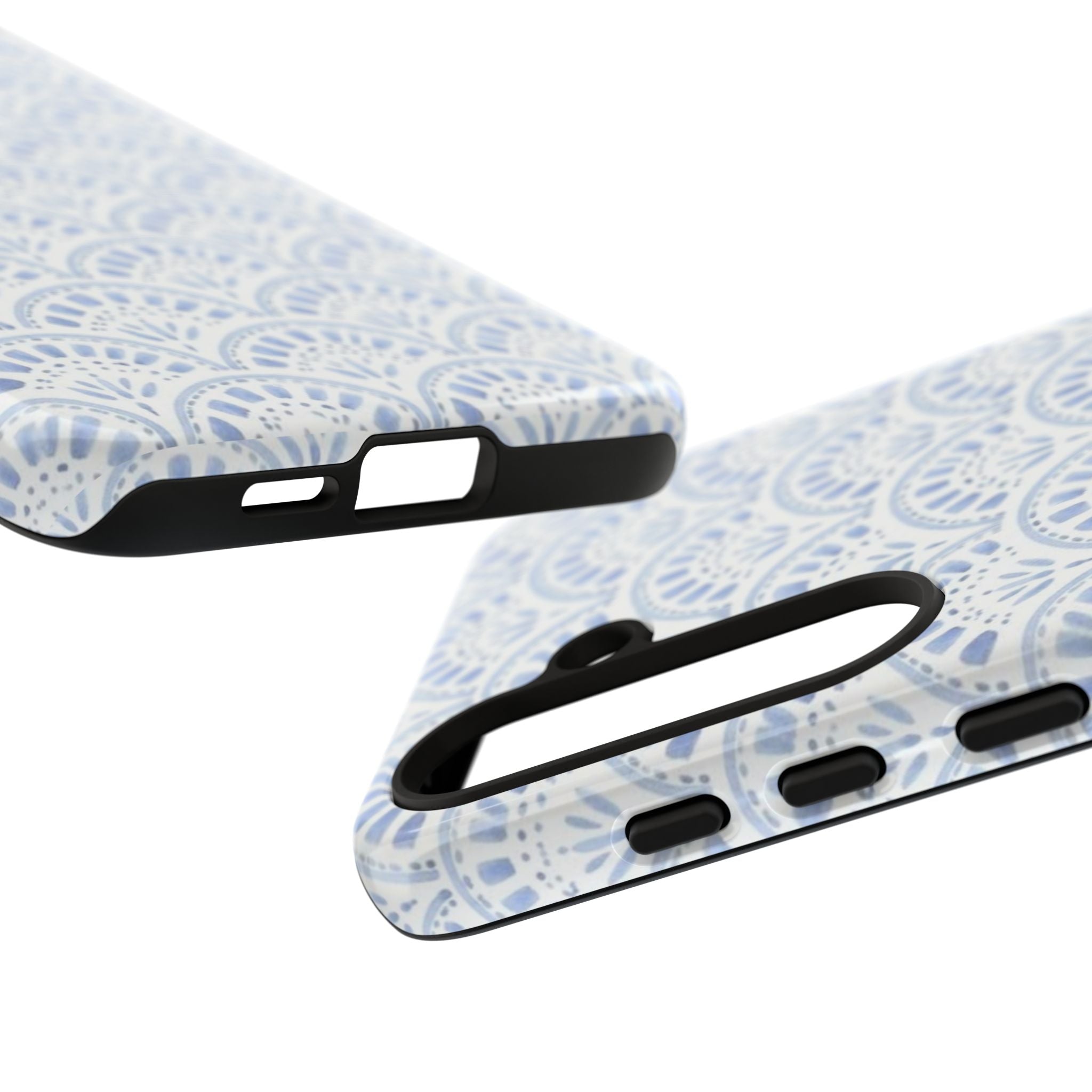 Blue Scallop Pattern Tough Phone Case
