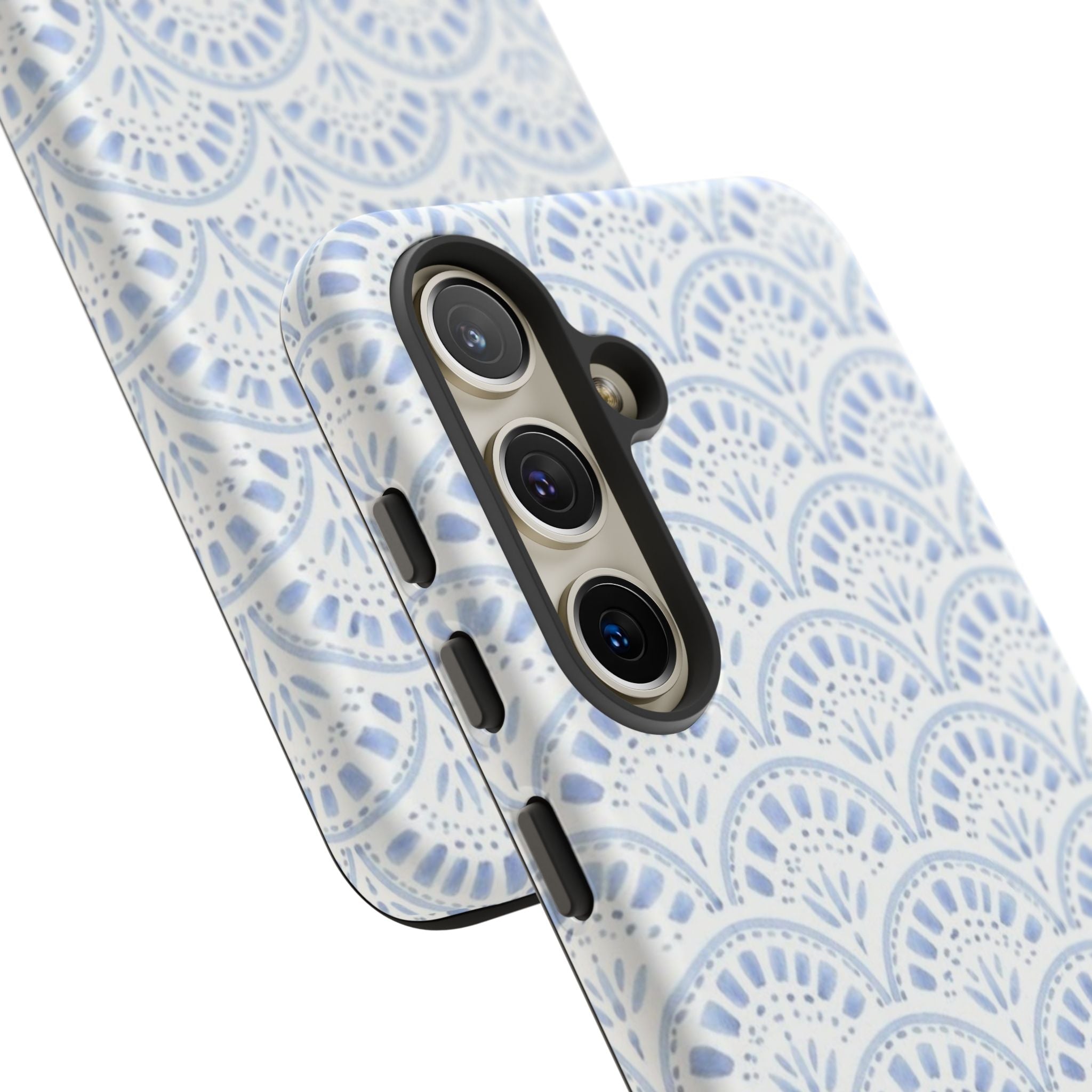 Blue Scallop Pattern Tough Phone Case