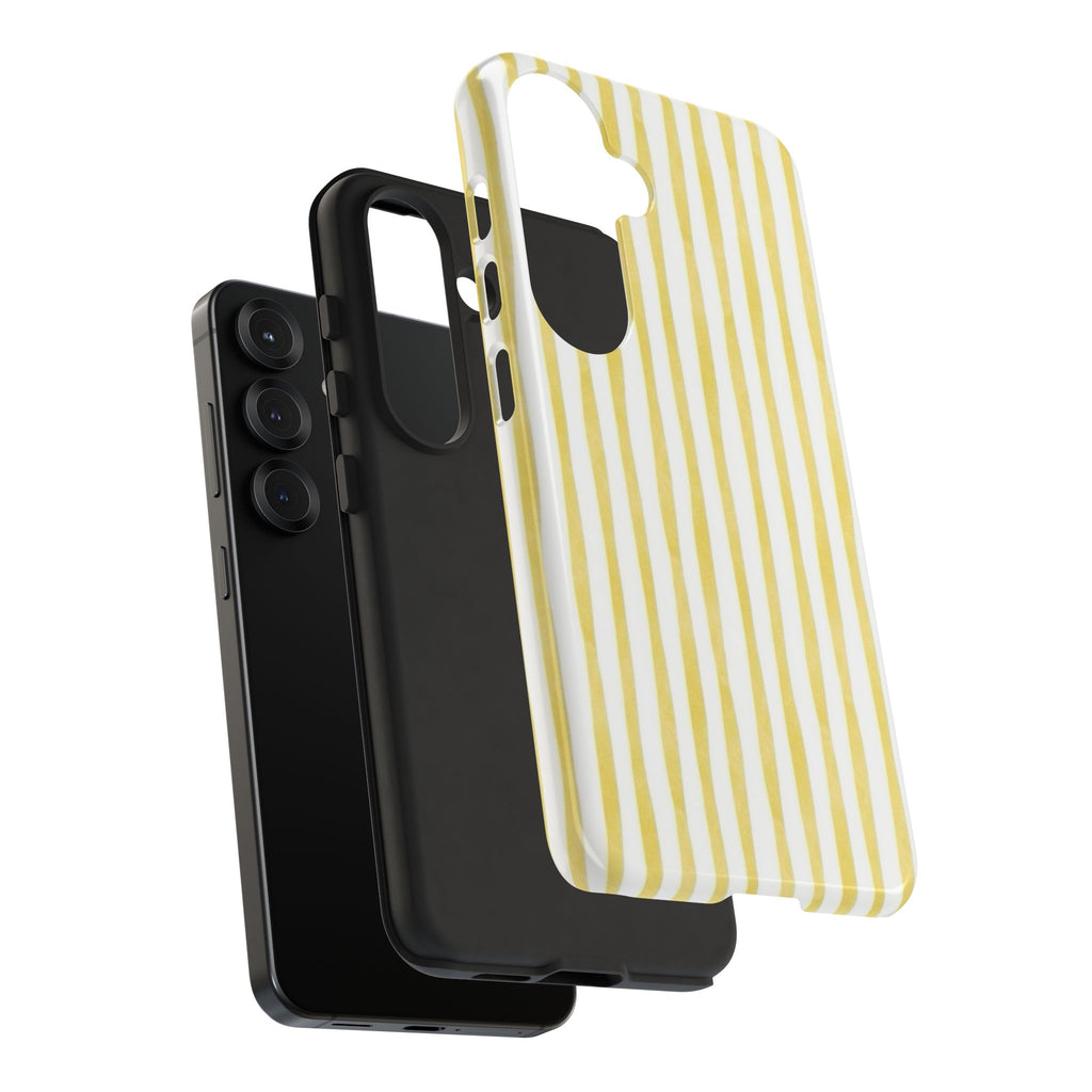 Yellow Stripes Tough Phone Case