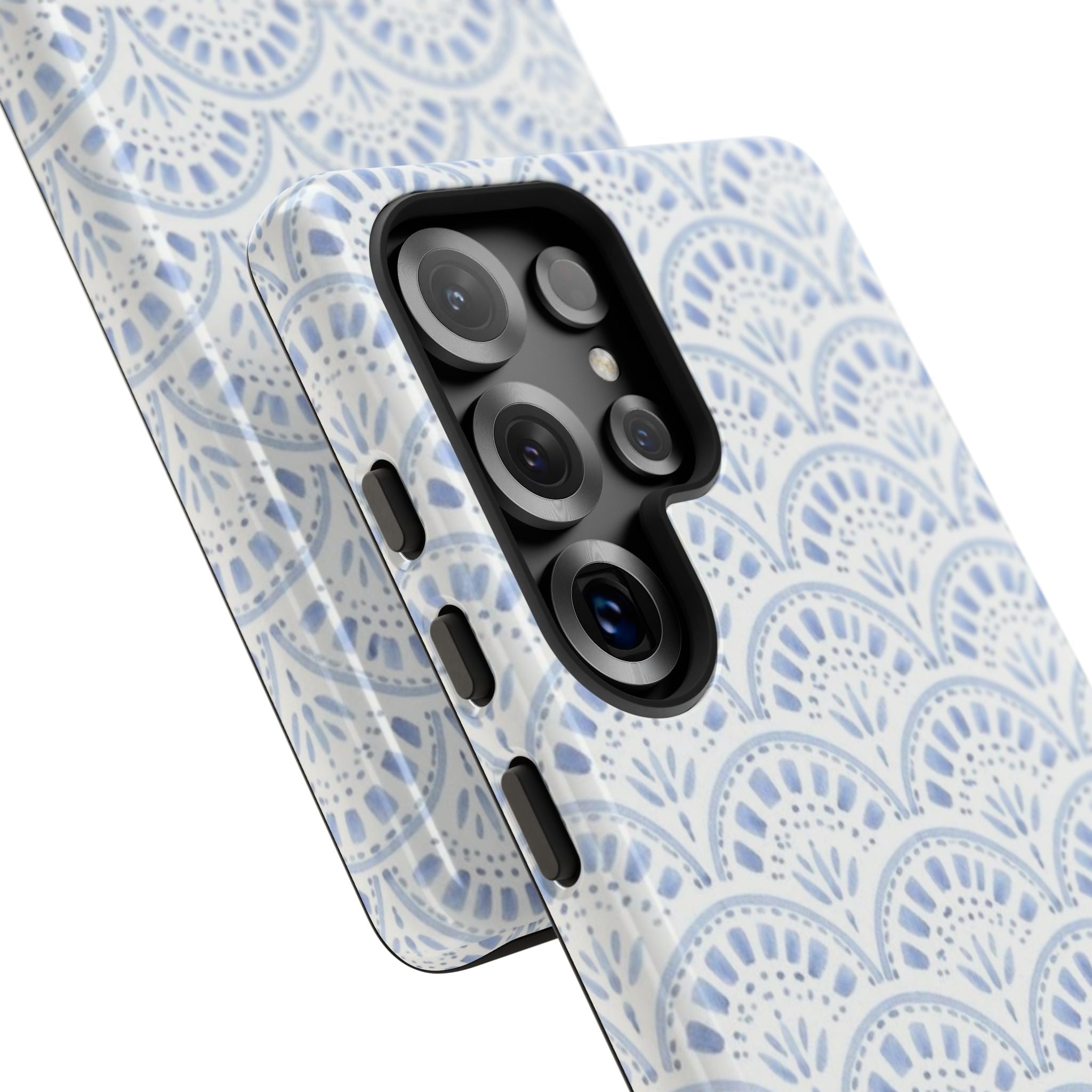 Blue Scallop Pattern Tough Phone Case