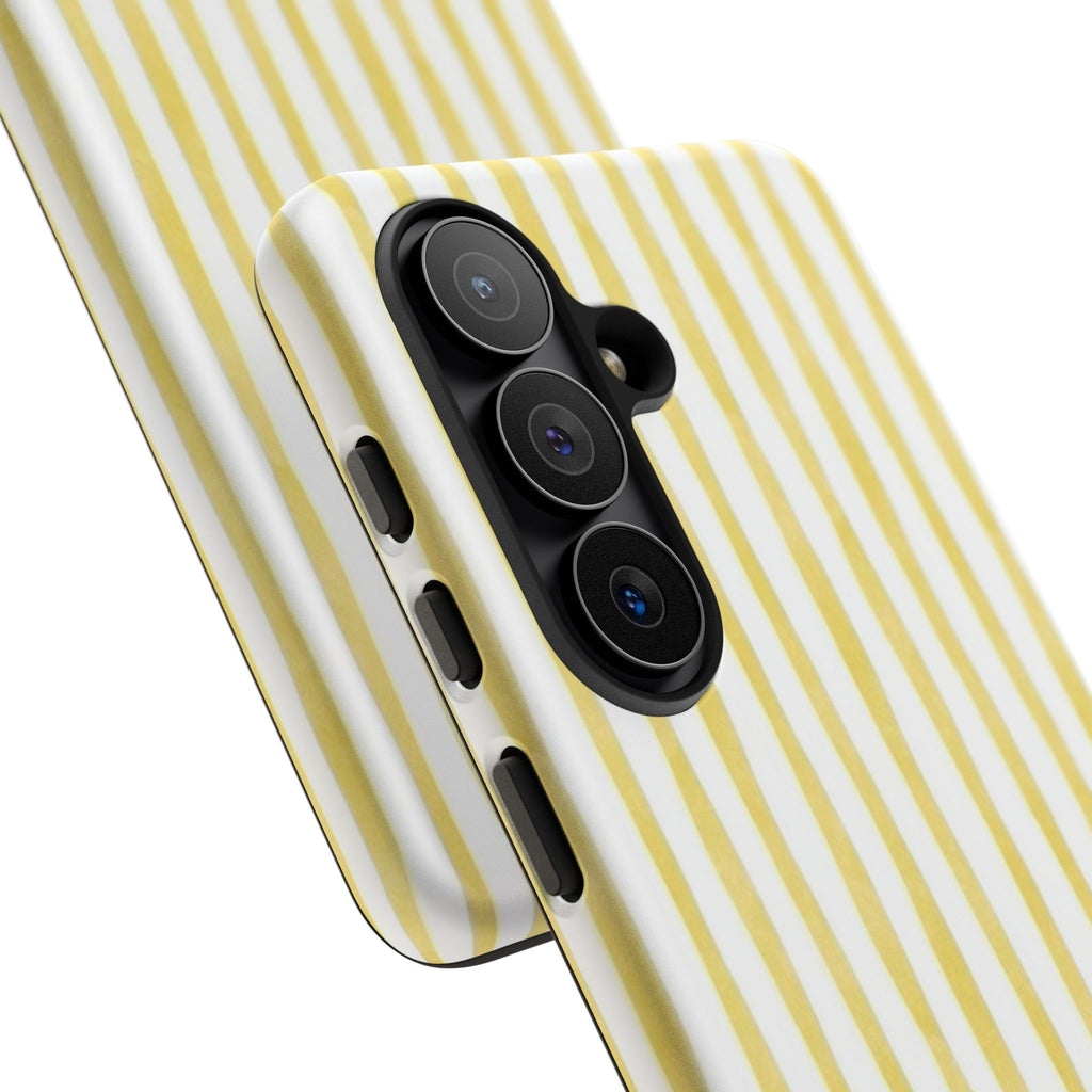 Yellow Stripes Tough Phone Case
