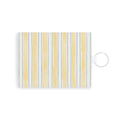 Yellow & Blue Stripes Leather Card Holder