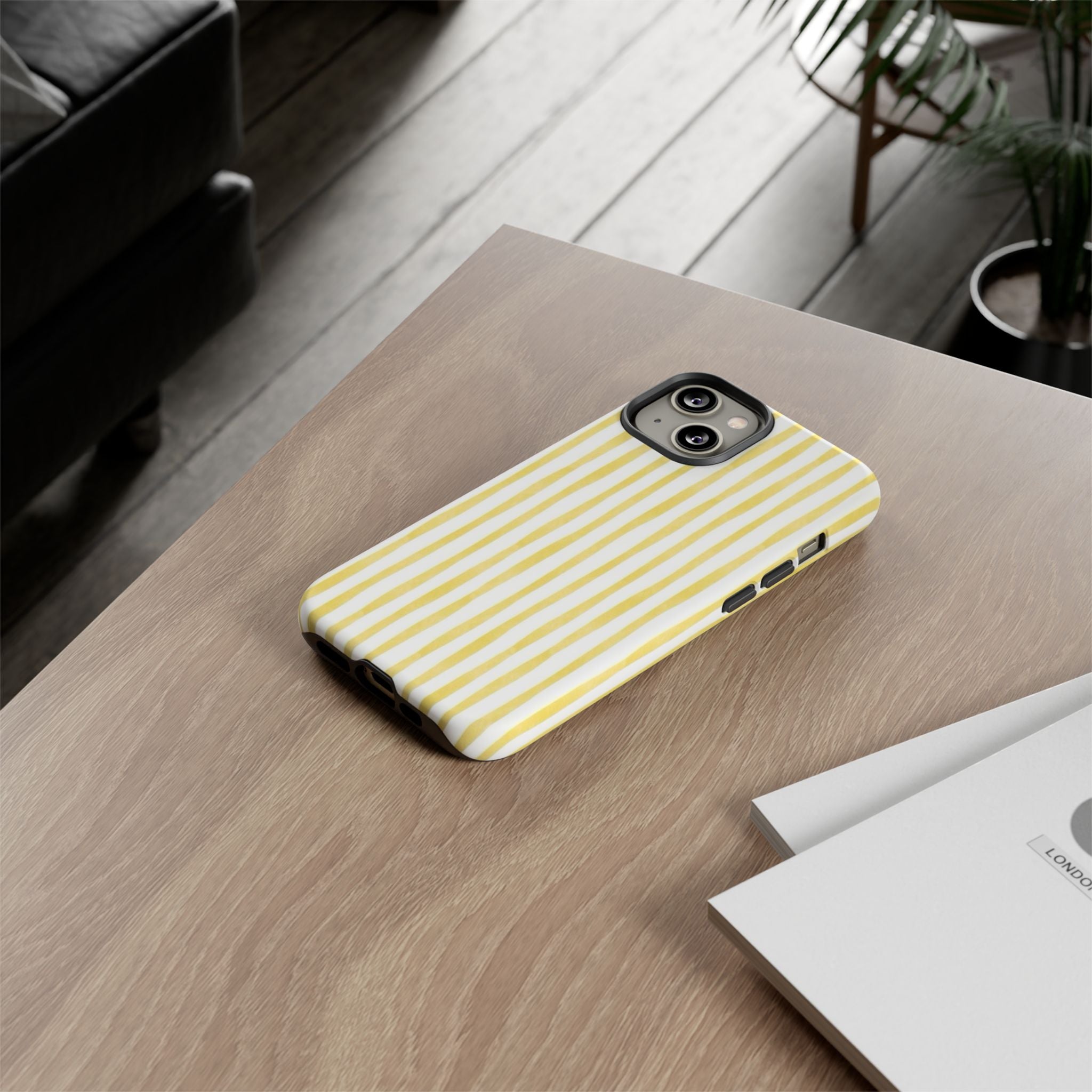 Yellow Stripes Tough Phone Case