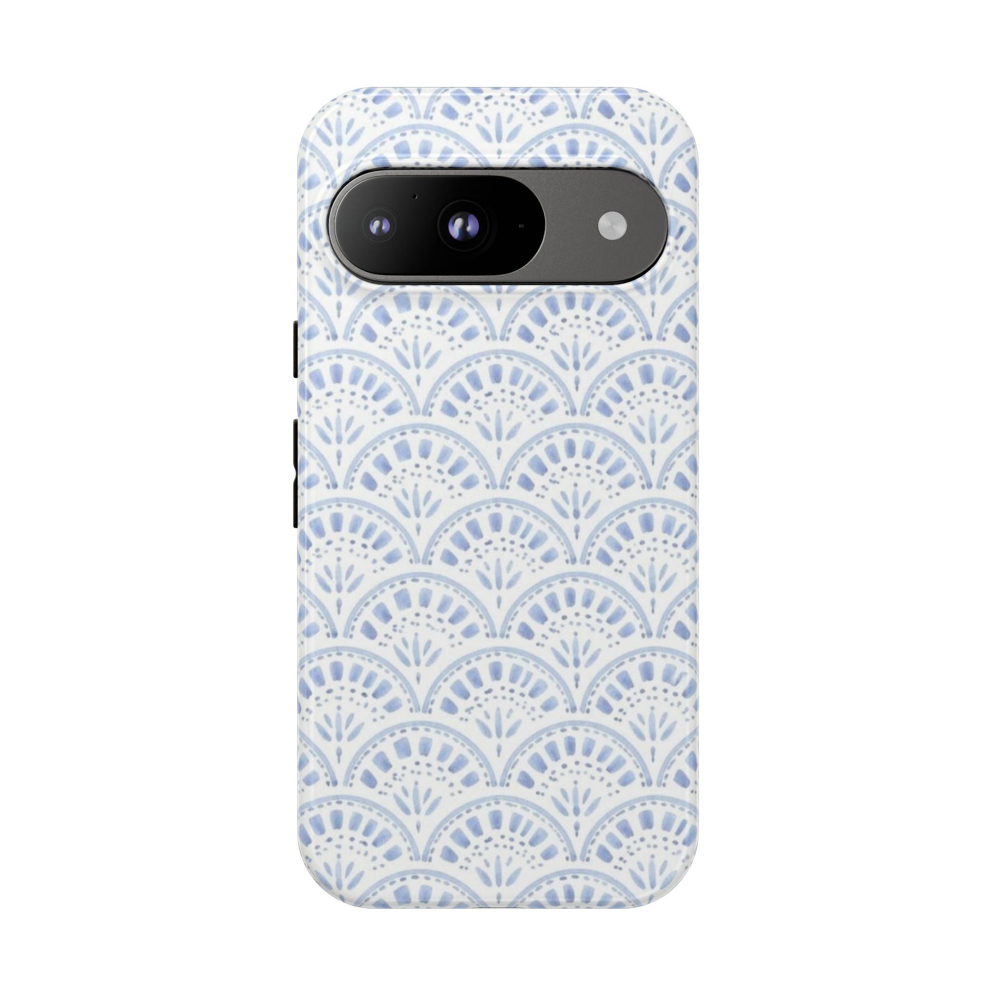 Blue Scallop Pattern Tough Phone Case