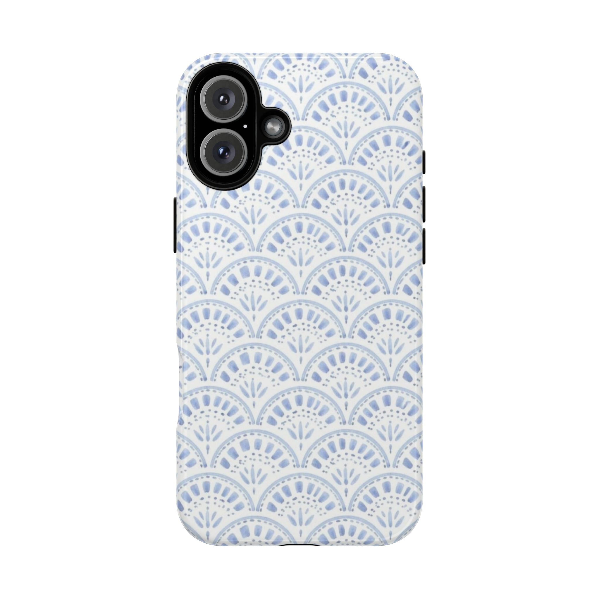 Blue Scallop Pattern Tough Phone Case
