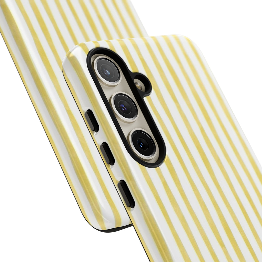 Yellow Stripes Tough Phone Case