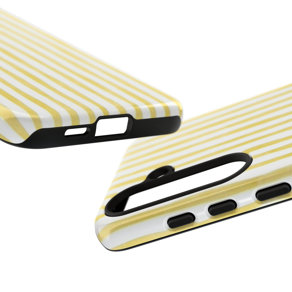 Yellow Stripes Tough Phone Case