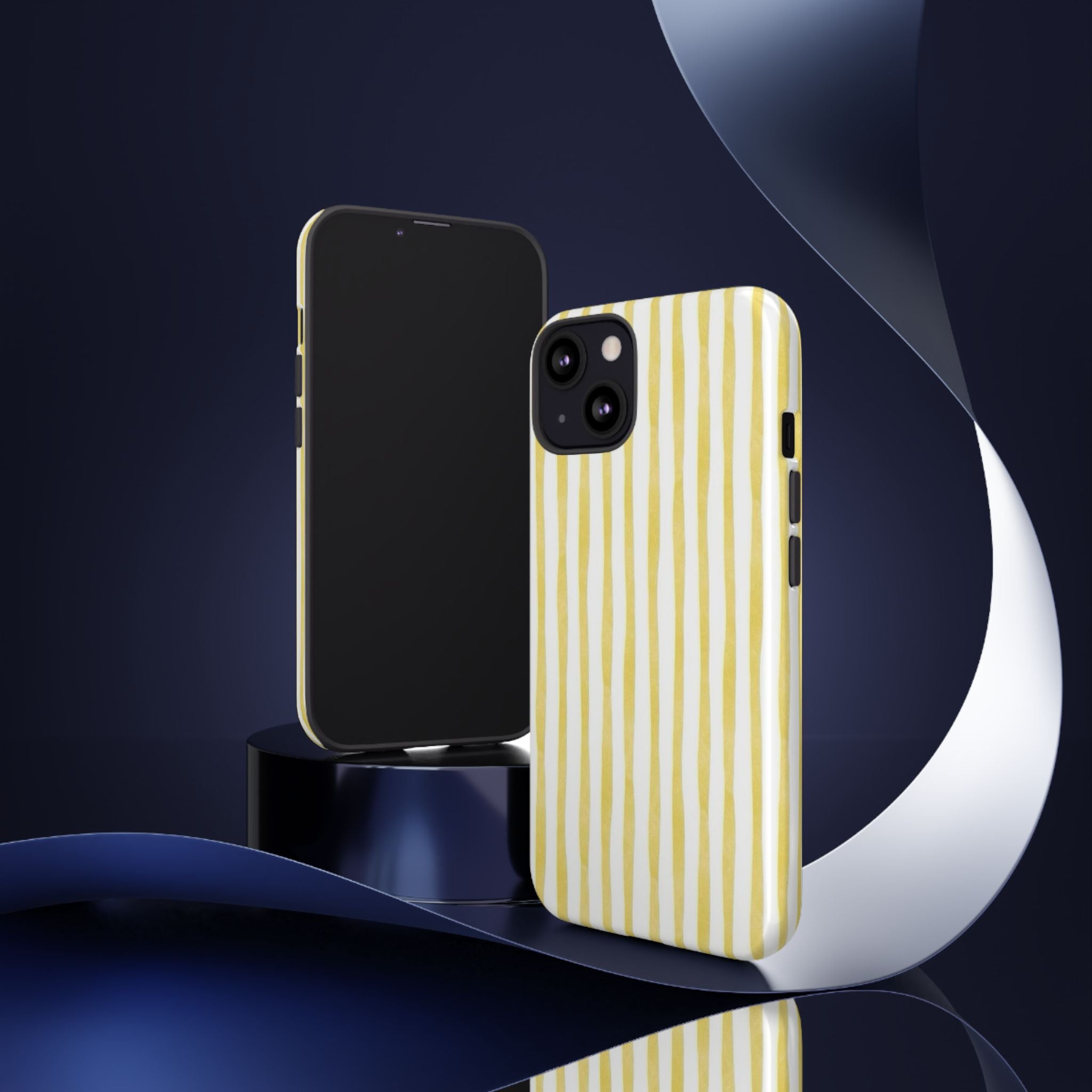 Yellow Stripes Tough Phone Case