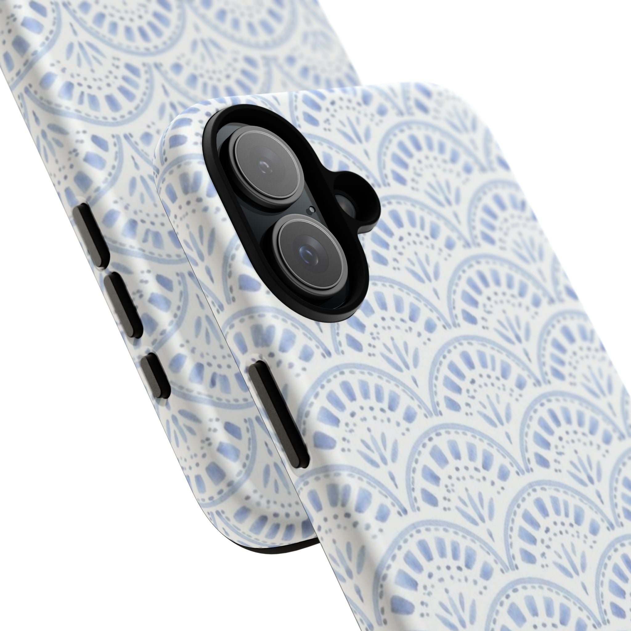 Blue Scallop Pattern Tough Phone Case