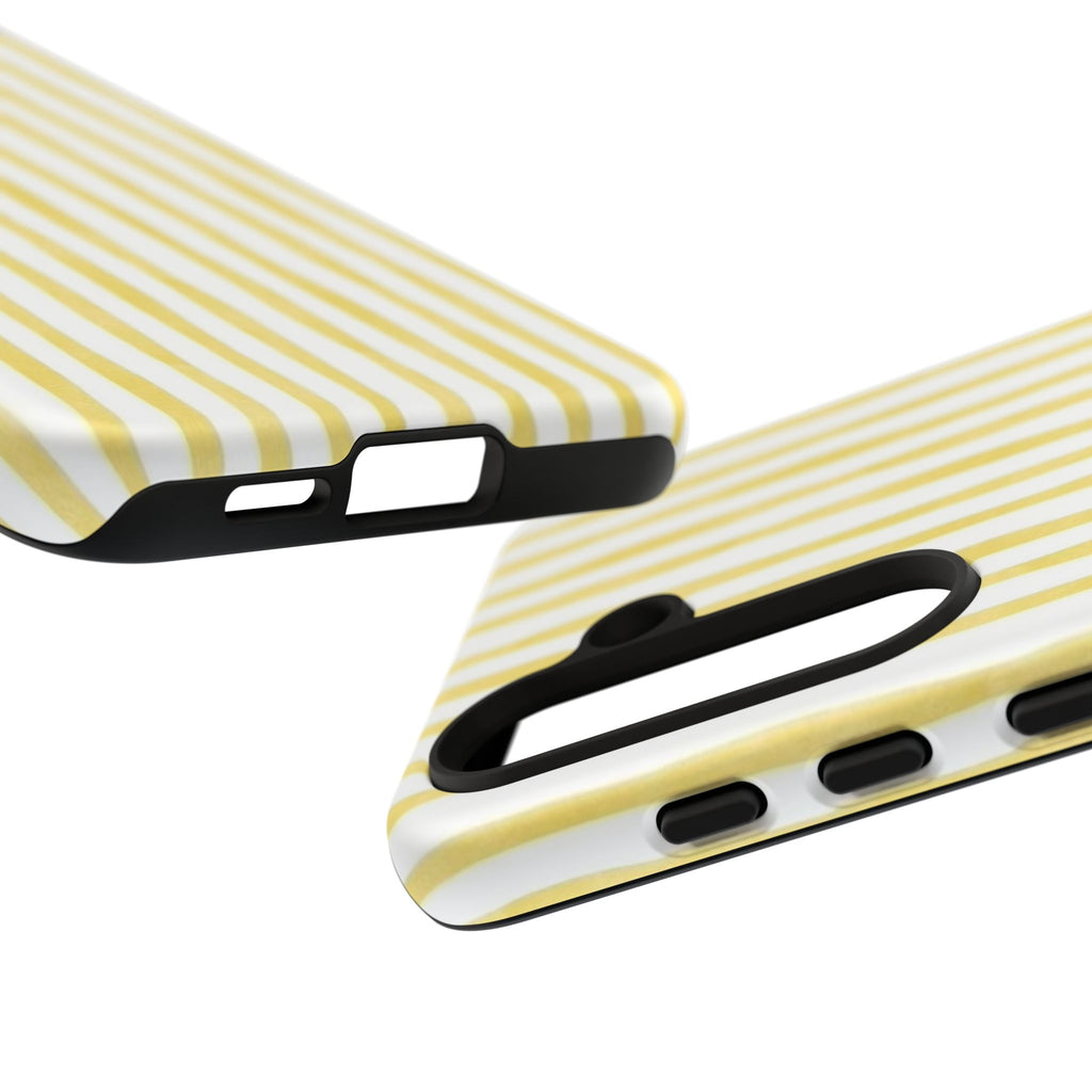 Yellow Stripes Tough Phone Case