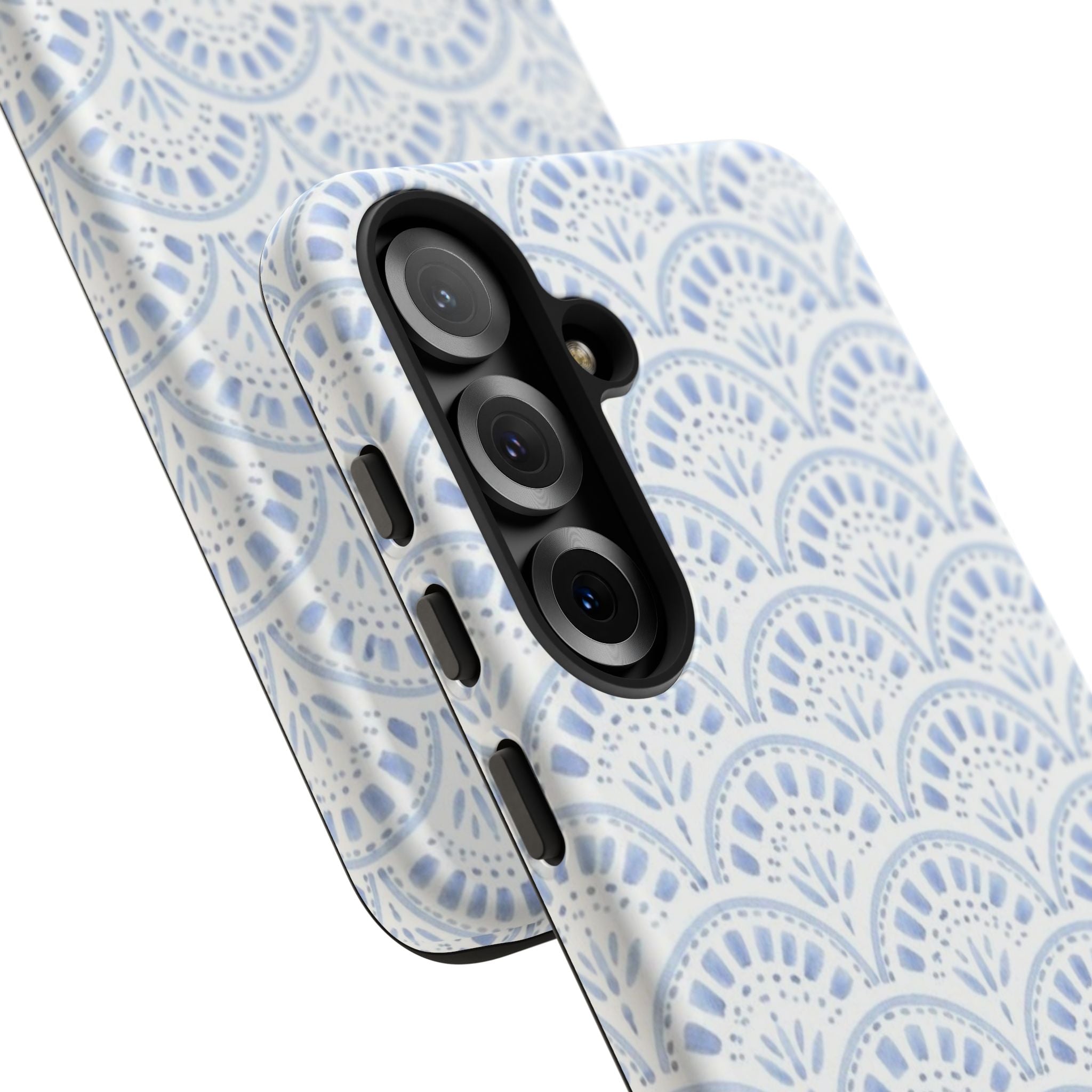 Blue Scallop Pattern Tough Phone Case