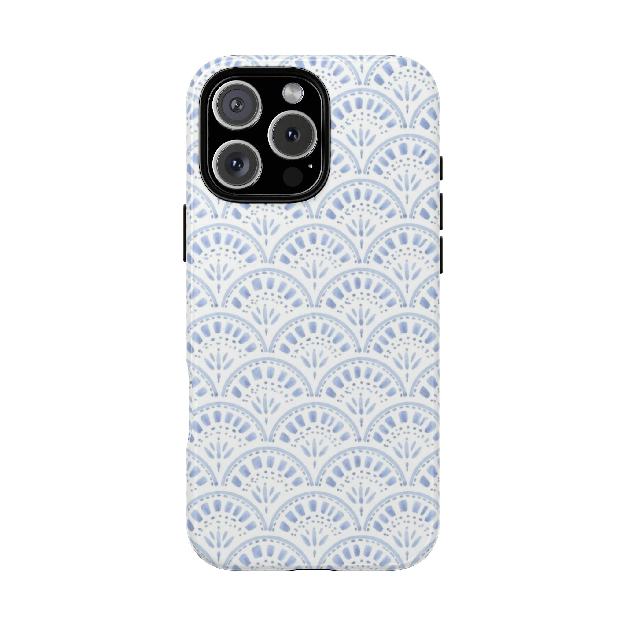 Blue Scallop Pattern Tough Phone Case