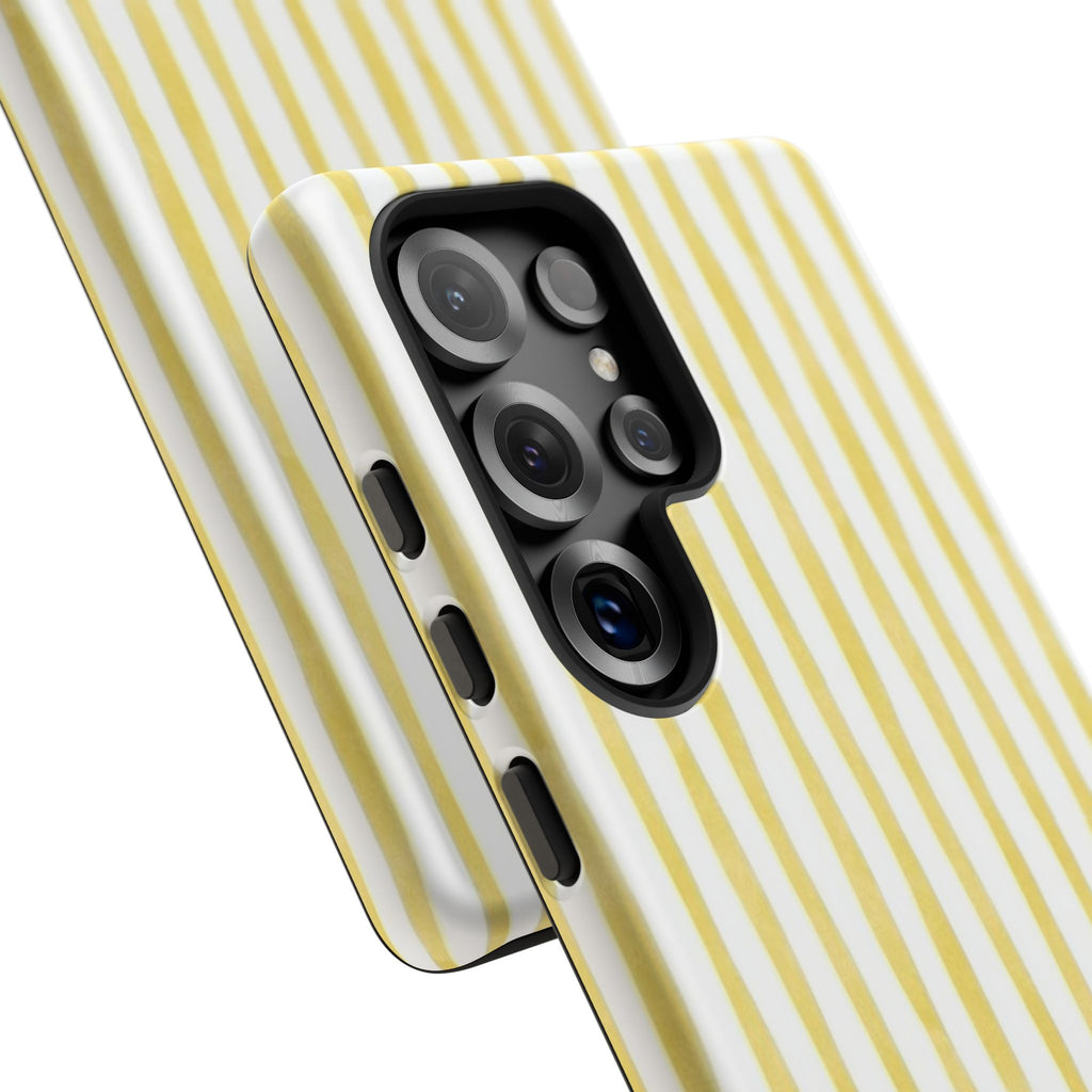 Yellow Stripes Tough Phone Case