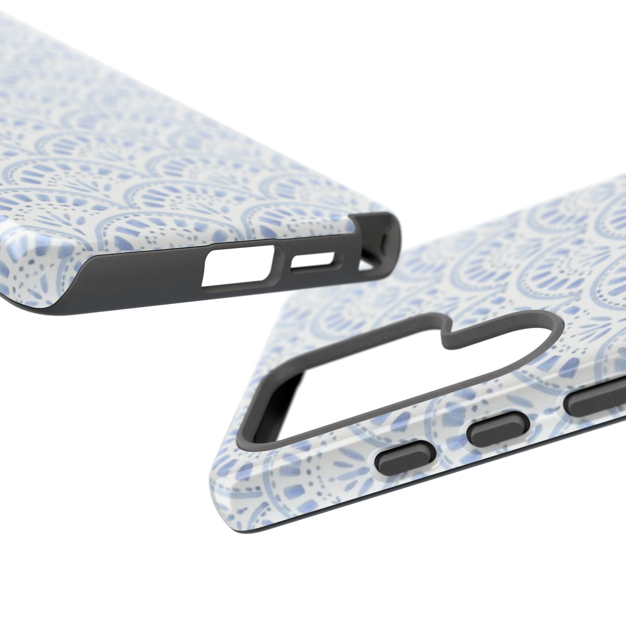 Blue Scallop Pattern Tough Phone Case