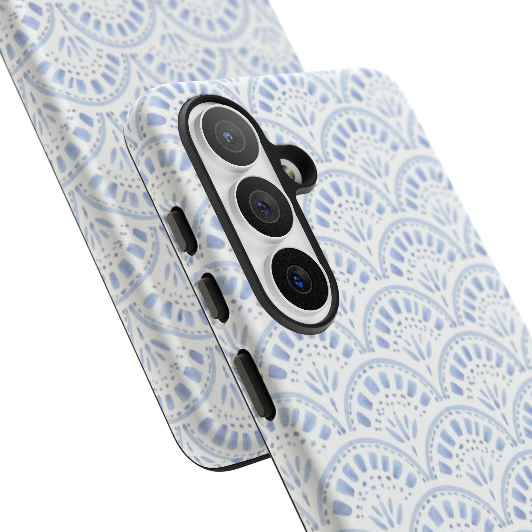 Blue Scallop Pattern Tough Phone Case